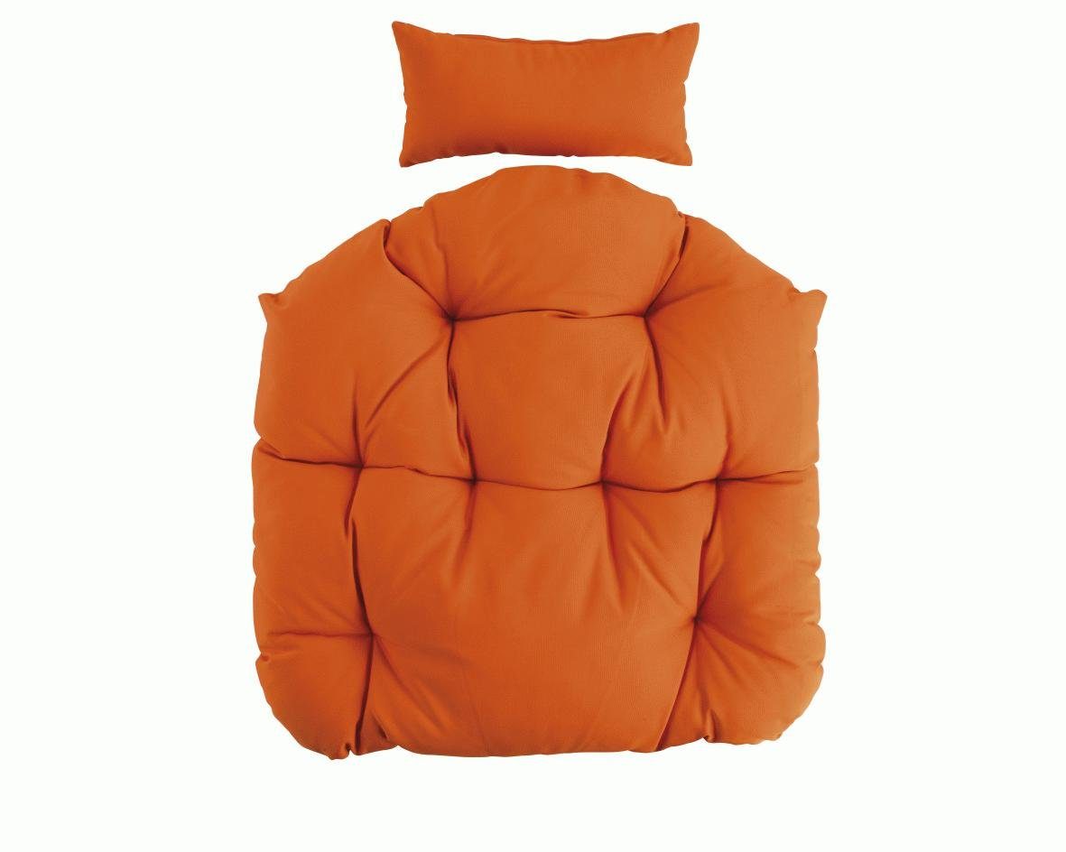 dasmöbelwerk Sitzkissen Sitzkissen Hänge-Sessel Sitzpolster Rückenpolster  Auflage Orange