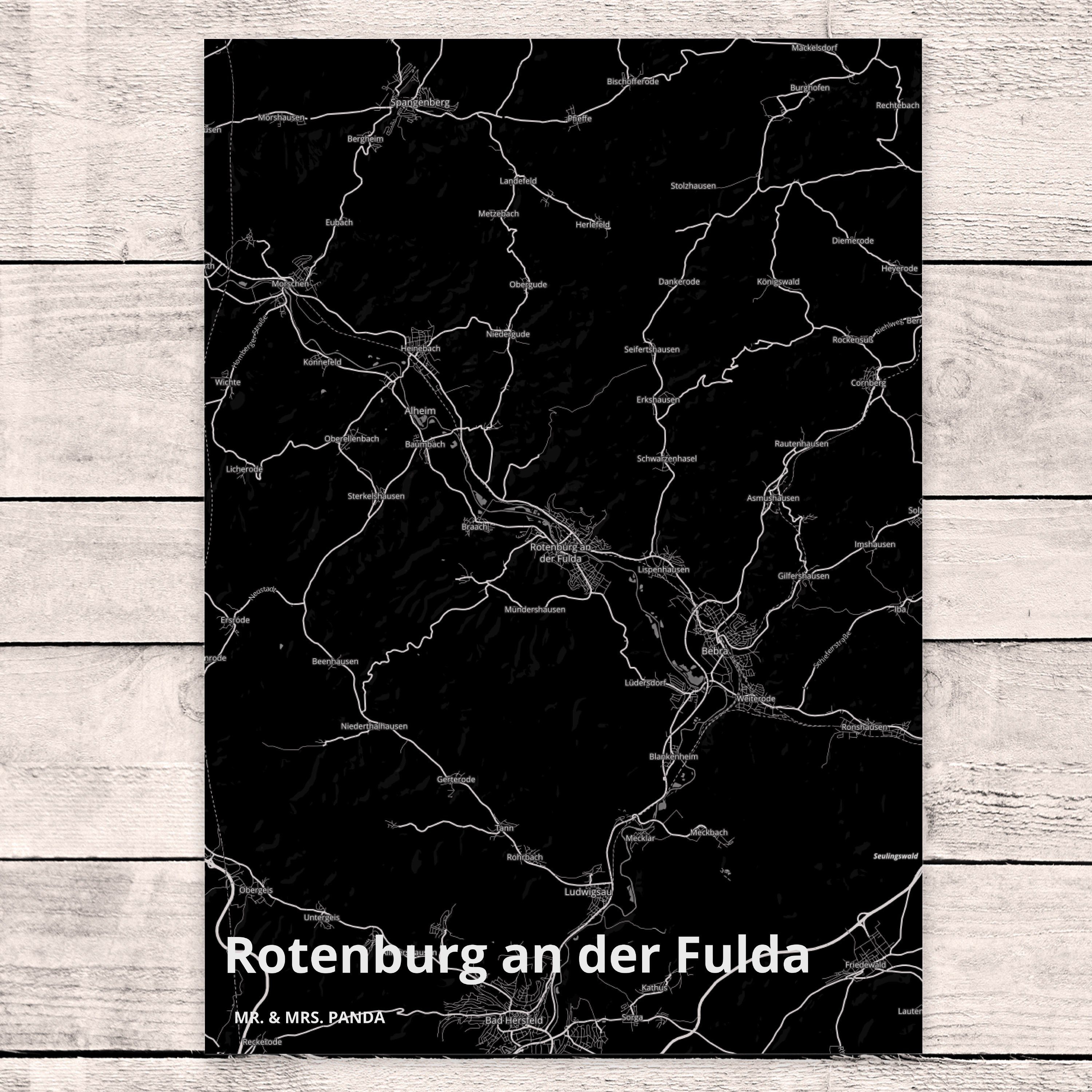 Postkarte Panda der Ei Rotenburg Mrs. - Grußkarte, Mr. Städte, Stadt, Fulda Dorf, Geschenk, an &