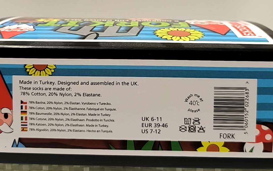 United Oddsocks Freizeitsocken Verrückte Socken Oddsocks Fork It für Männer im 6er Set