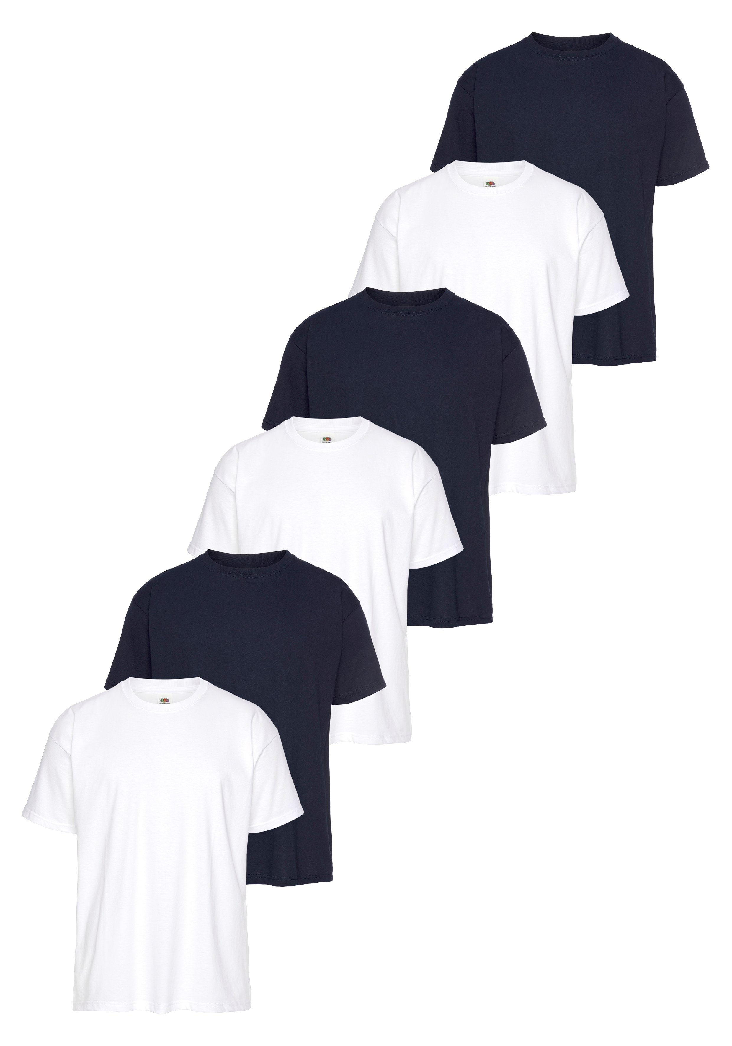 Fruit of the Loom T-Shirt (Packung, 6-tlg., 6er-Pack) mit Rundhalsausschnitt