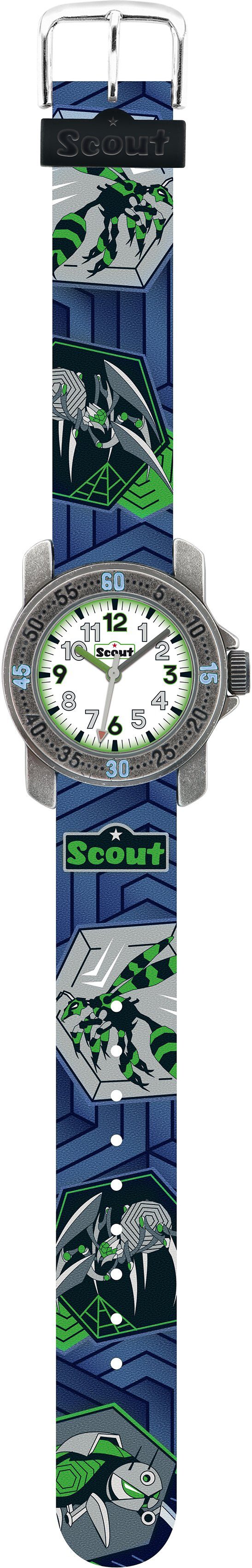 Scout Quarzuhr 280376042, Boys, Geschenk ideal Lernuhr, auch Action als