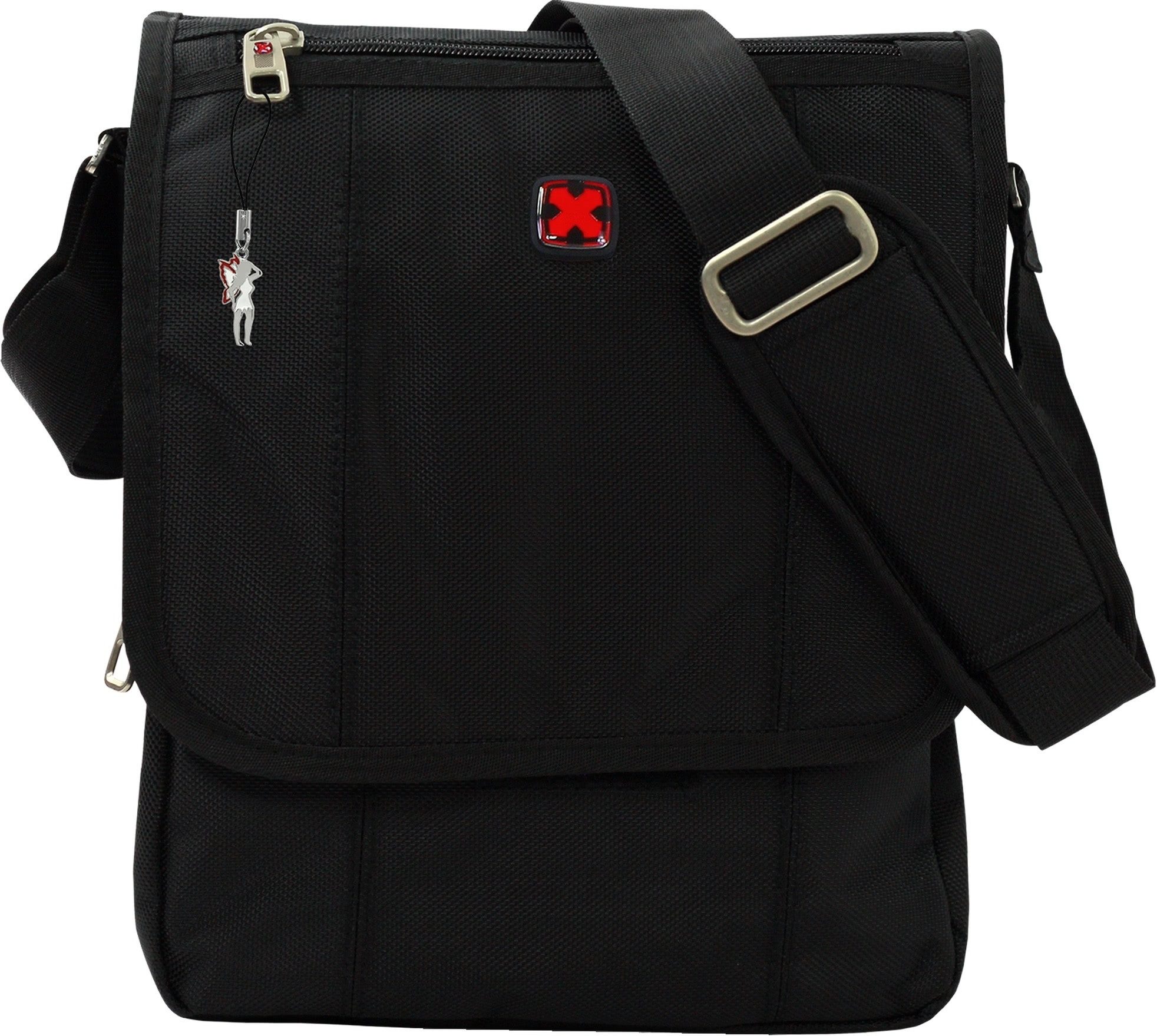 Travel N Meet Messenger Bag Travel N Meet Damen Herren Umhängetasche (Messenger Bag), Herren Messenger Bag, Flugbegleiter Polyester, schwarz ca. 24cm