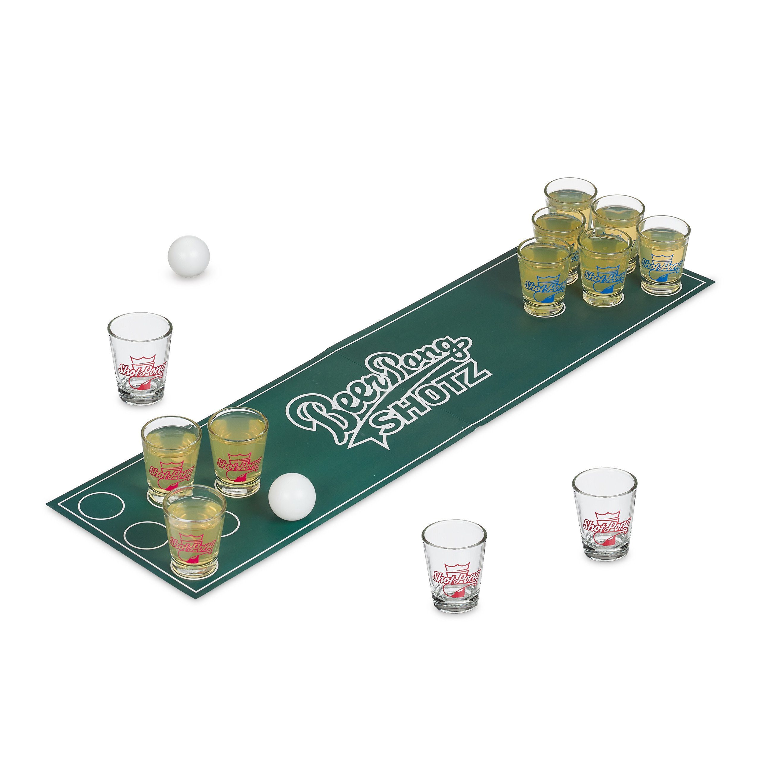 relaxdays Spiel Mini Beer Pong