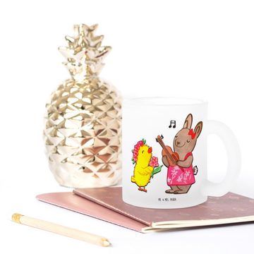 Mr. & Mrs. Panda Teeglas Ostern Frühlingsgefühle - Transparent - Geschenk, Osterhase, Teeglas, Premium Glas, Außerordentliches Design