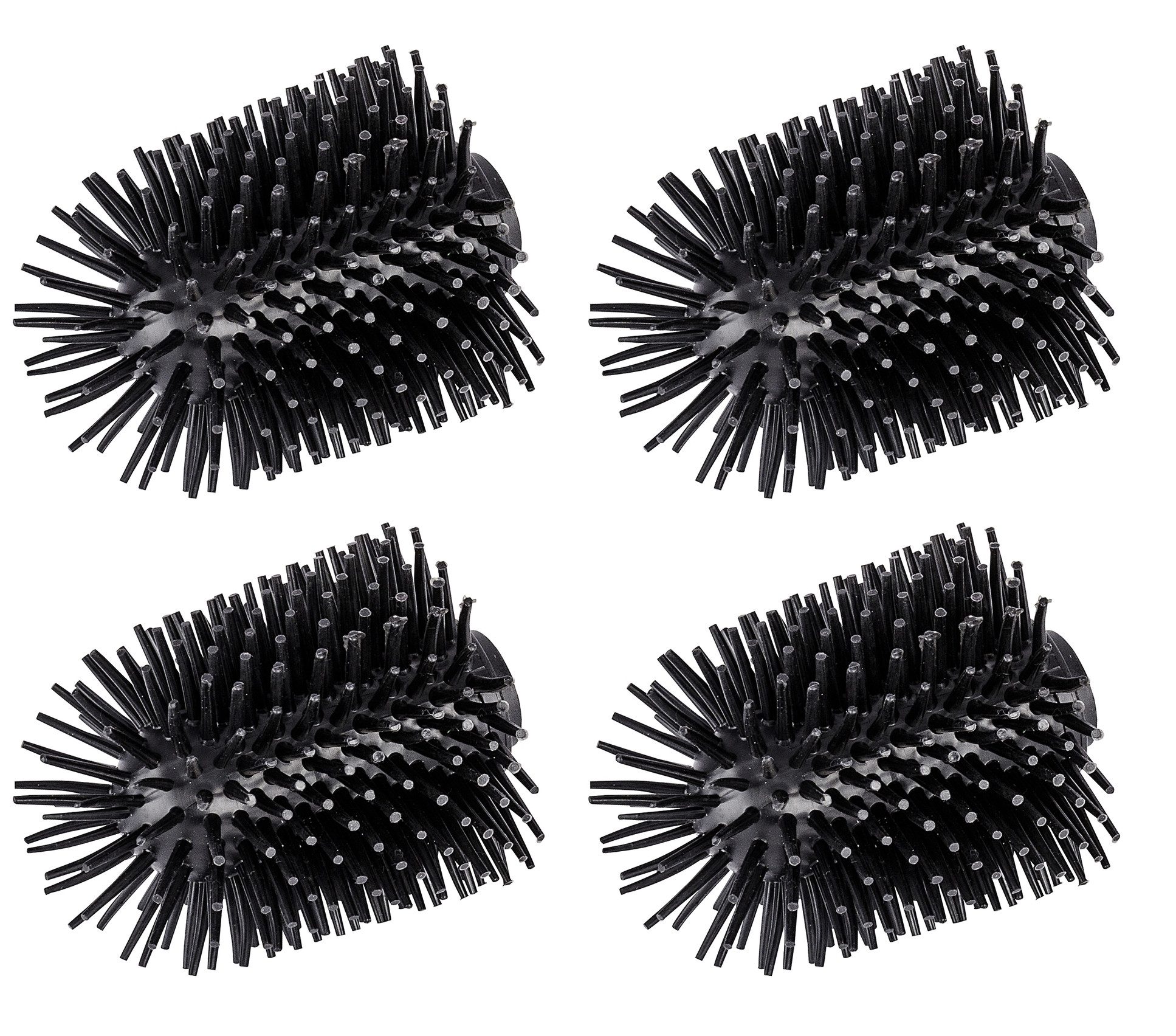 WENKO WC-Reinigungsbürste, (Set, 4-tlg), Ersatzbürstenkopf für WENKO WC-Bürsten, Ø 7,5cm, Silikonborsten