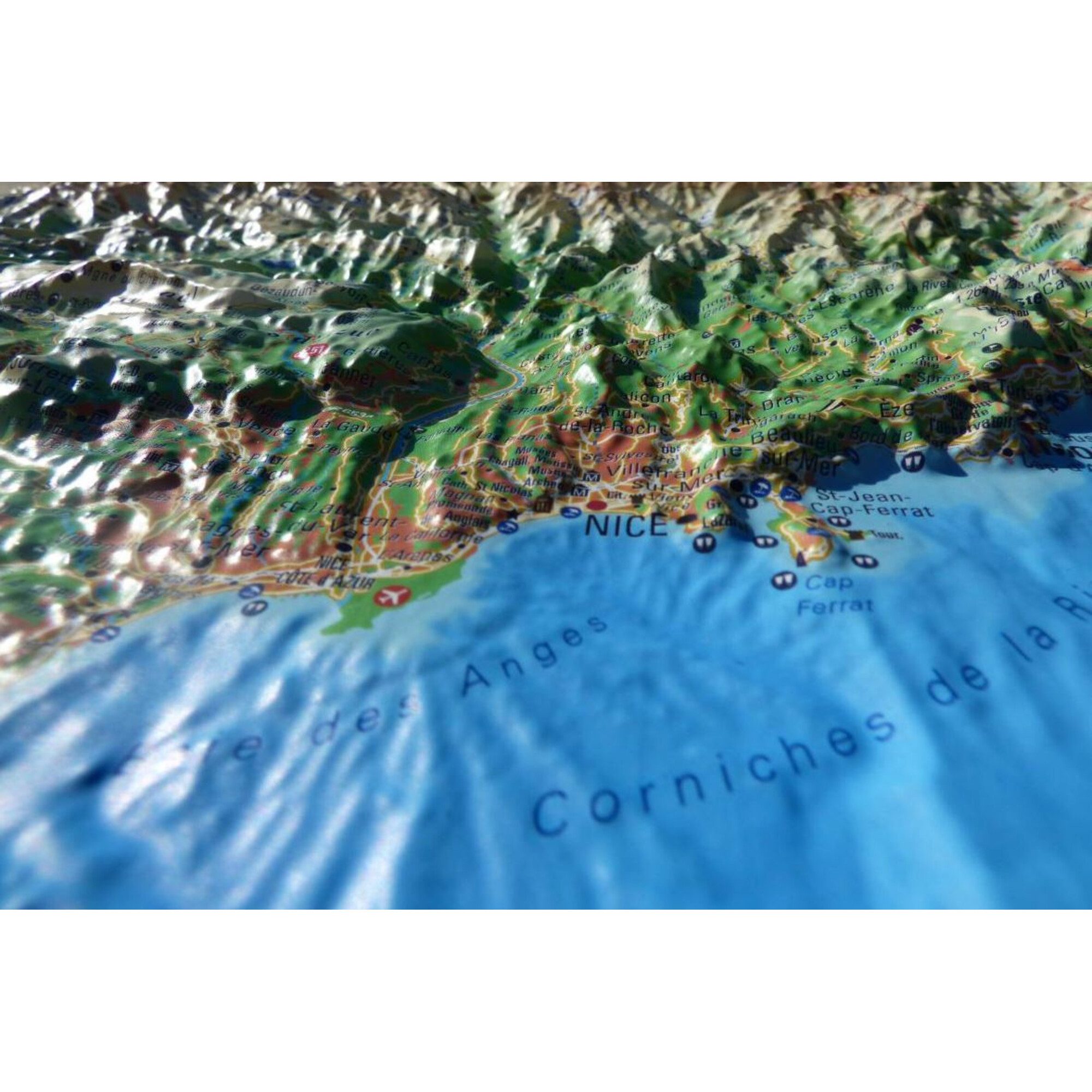3Dmap Wandbild 3Dmap Regional-Karte Les Alpes Maritimes