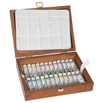 Schmincke Aquarellfarbe Schmincke Horadam Aquarell Set im Holzkasten 24 x Tuben 5 ml 74 224 097