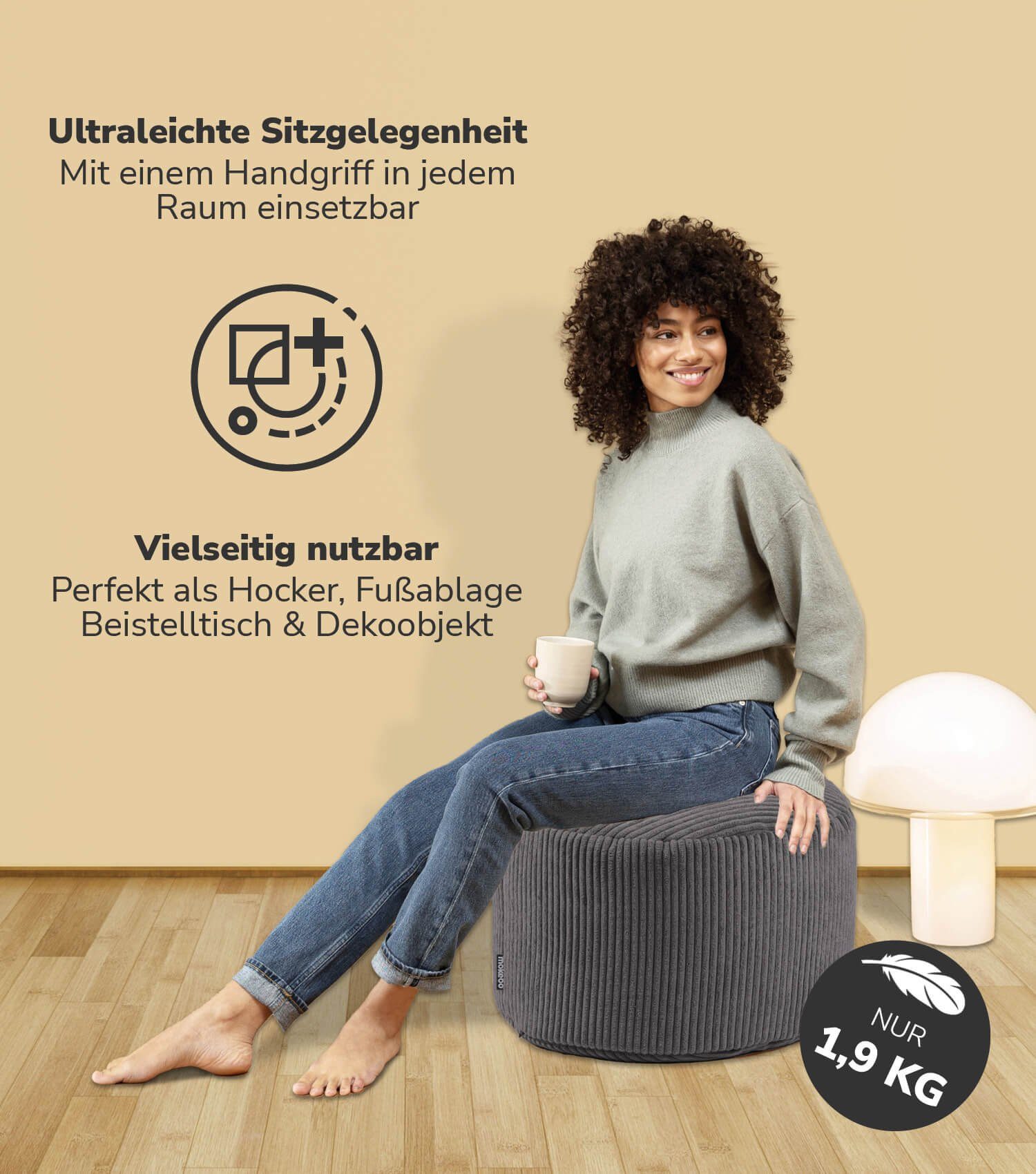 mokebo Pouf Der faule Lenz (aus günstig online kaufen