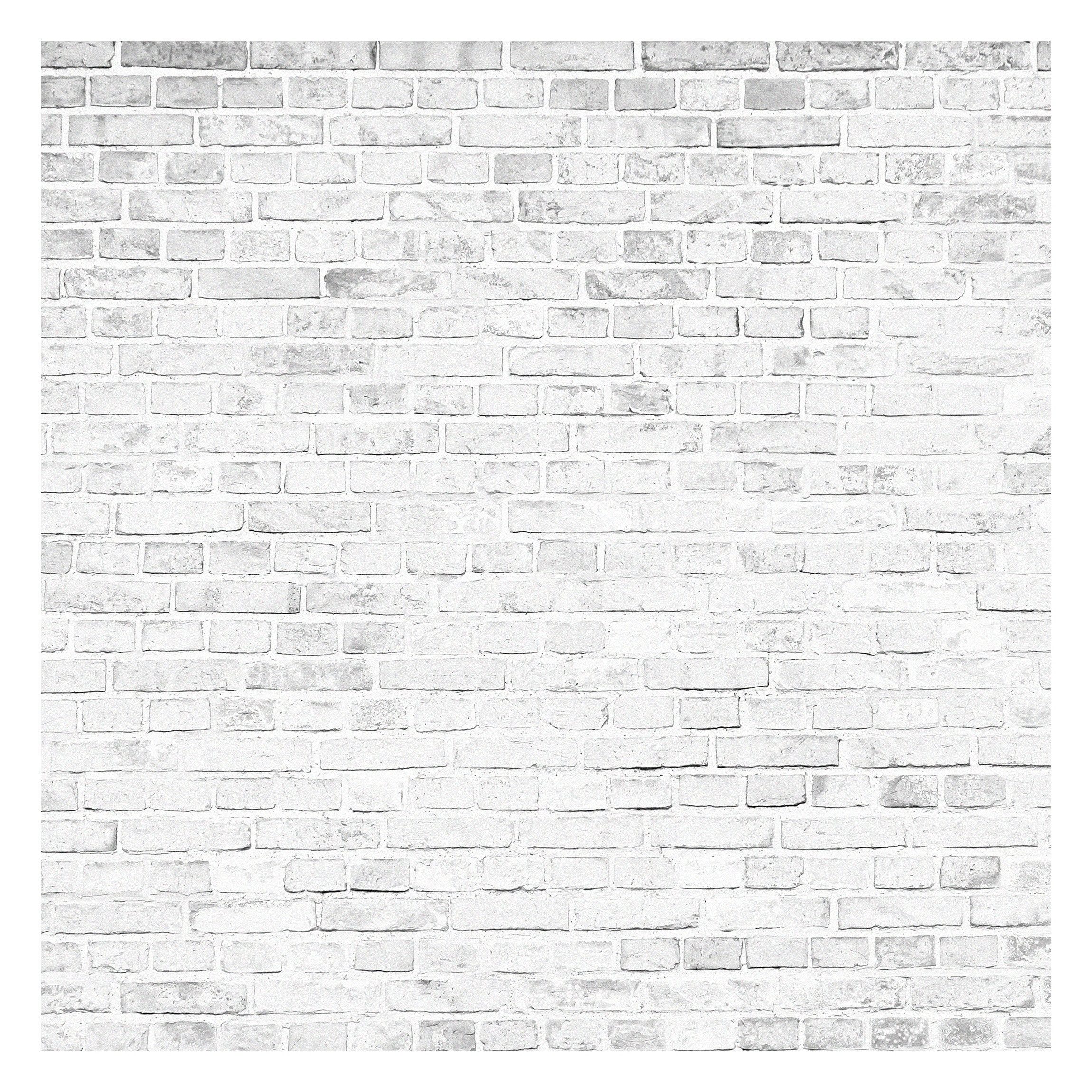 Bilderdepot24 Vliestapete Beton Weiße Backstein Mauer Betonoptik Tapete Industrial Rustikal, Glatt, Matt, (Vliestapete inkl. Kleister oder selbstklebend), Wohnzimmer Schlafzimmer Küche Flur Fototapete Motivtapete Wandtapete