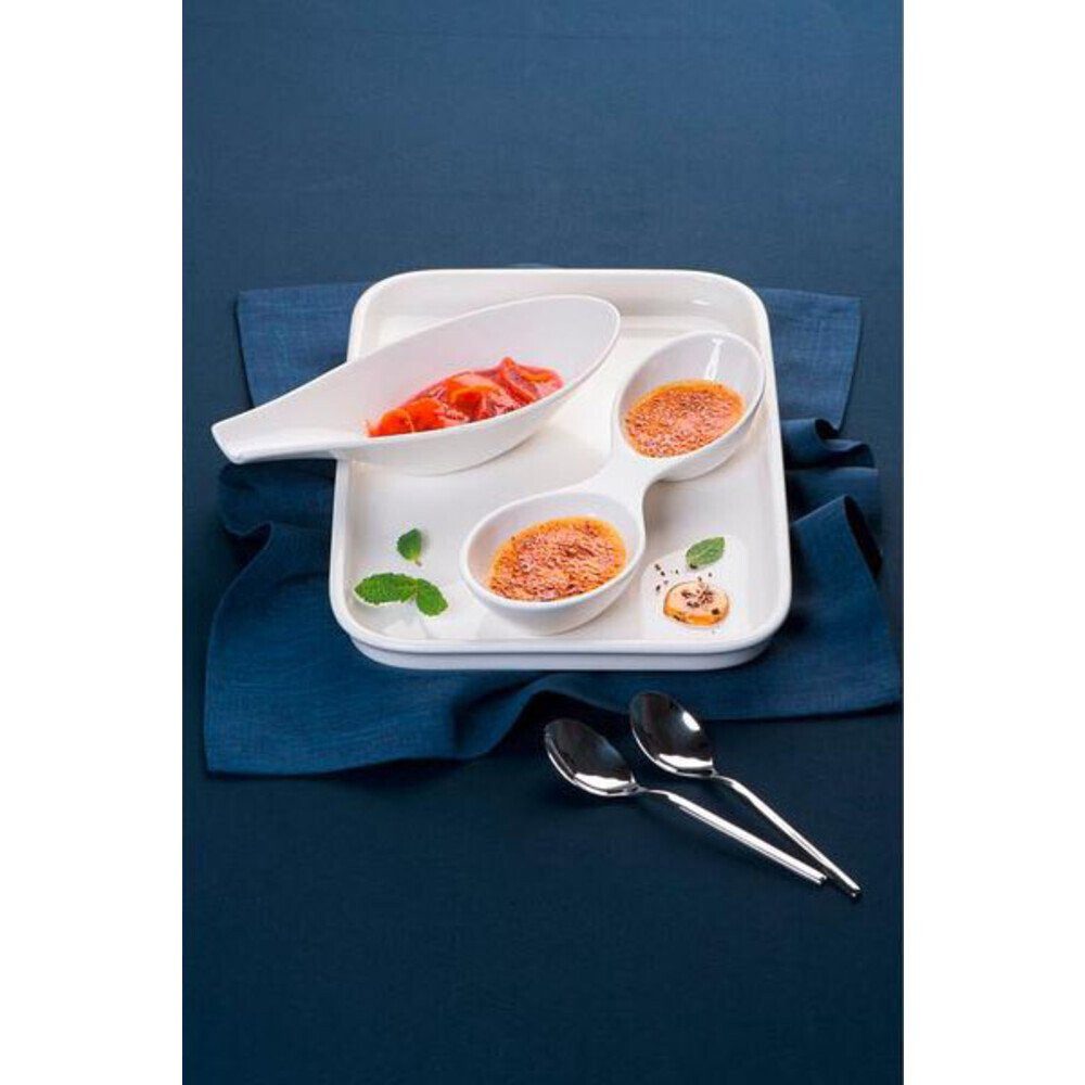 Villeroy & Boch Dessertlöffel Dessert-/Vorspeisenlöffel 19 cm Piemont edelstahl, Dessert-/Vorspeisenlöffel, 19,10cm, Edelstahl