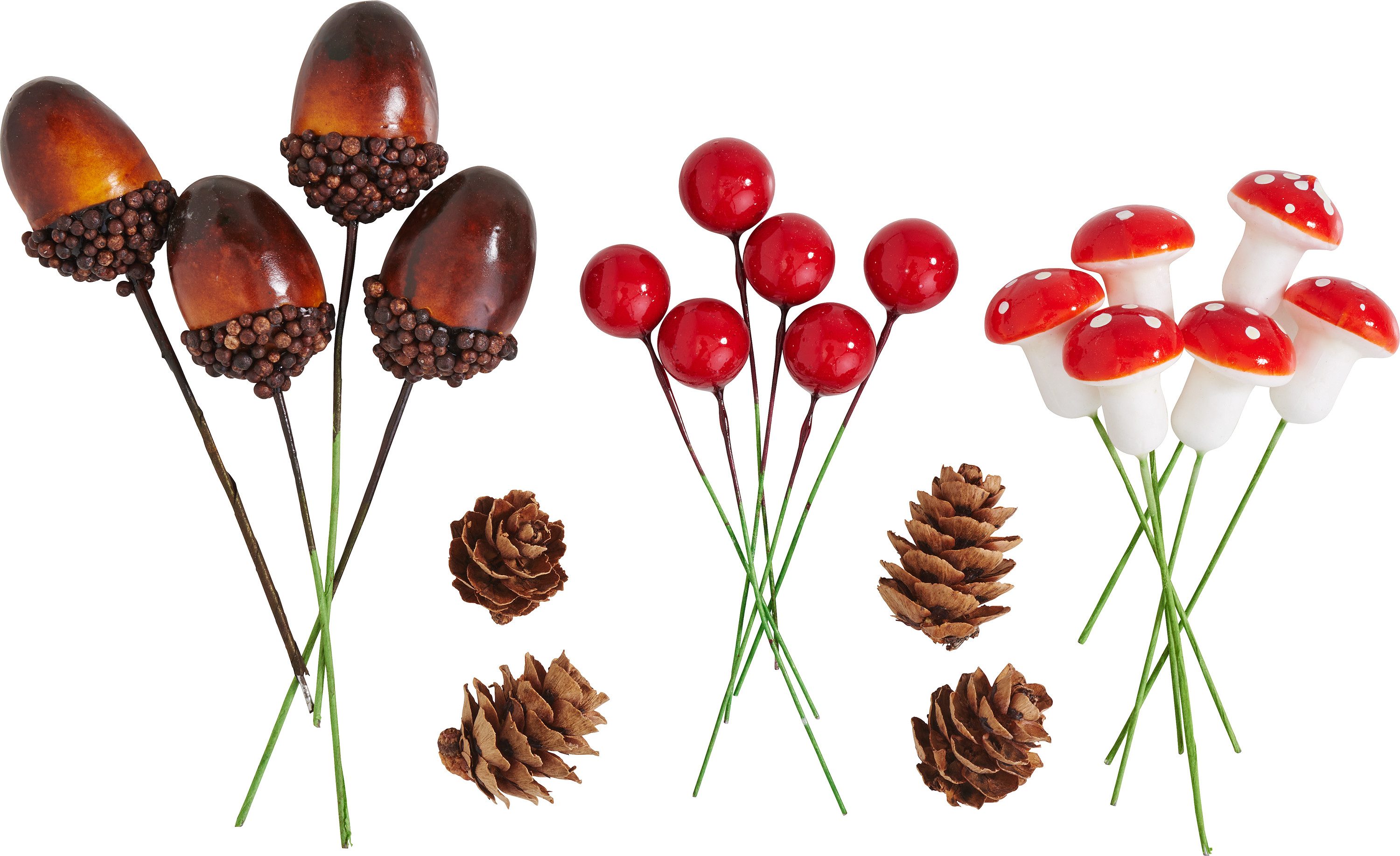 Kunstzweig Herbstmix, VBS, 20 Teile
