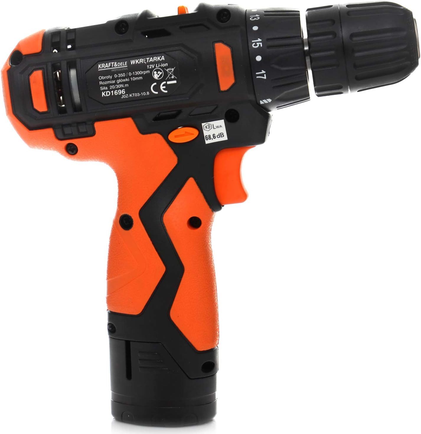 Kraft&Dele Akku-Bohrschrauber Akku Bohrschrauber Akkuschrauber 30 Nm Li-Lon 12V LED 2 Gänge Handlich, (1-tlg)