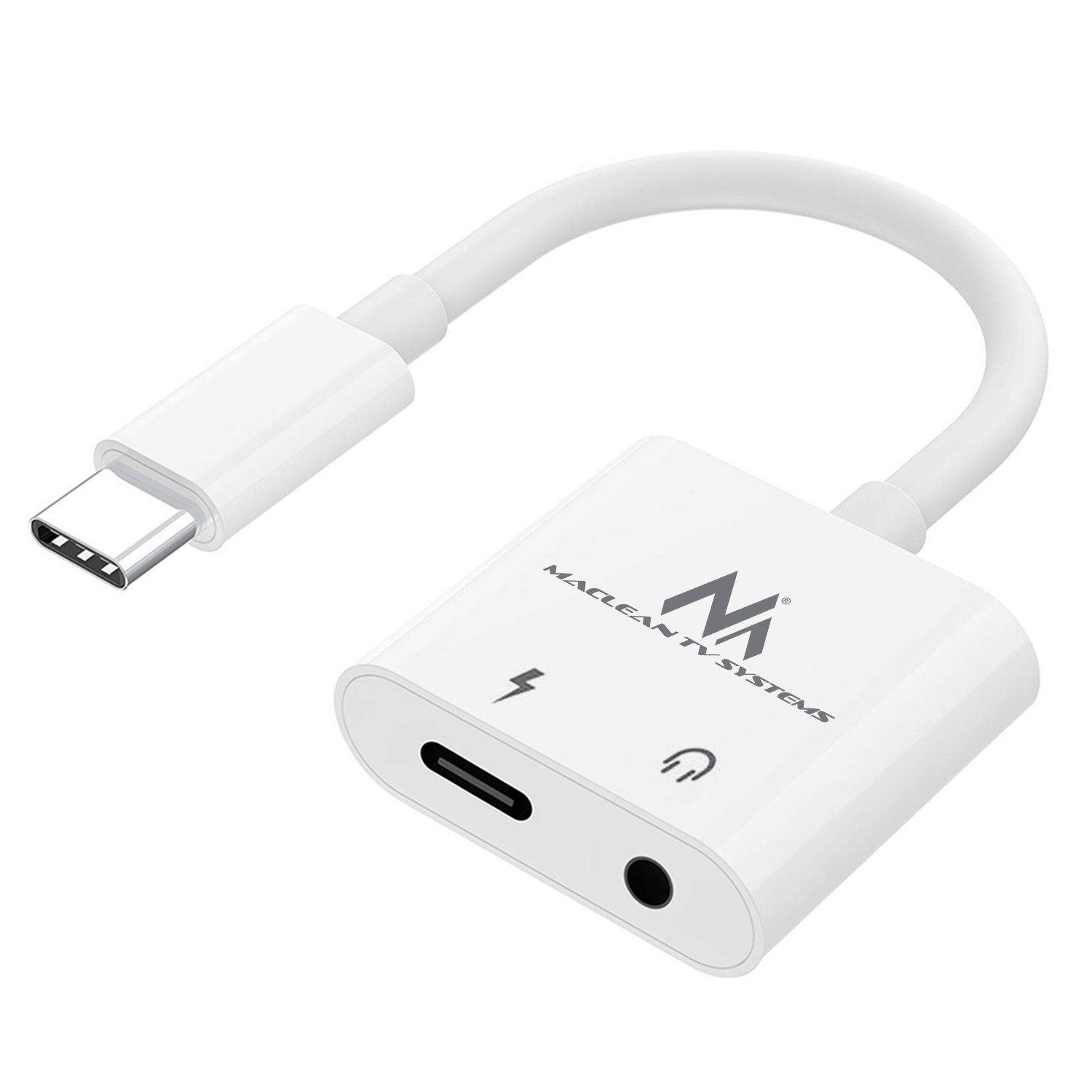 Maclean MCTV-848 Adapter, USB Typ-C auf 3,5 mm Mini Jack-Adapter PD