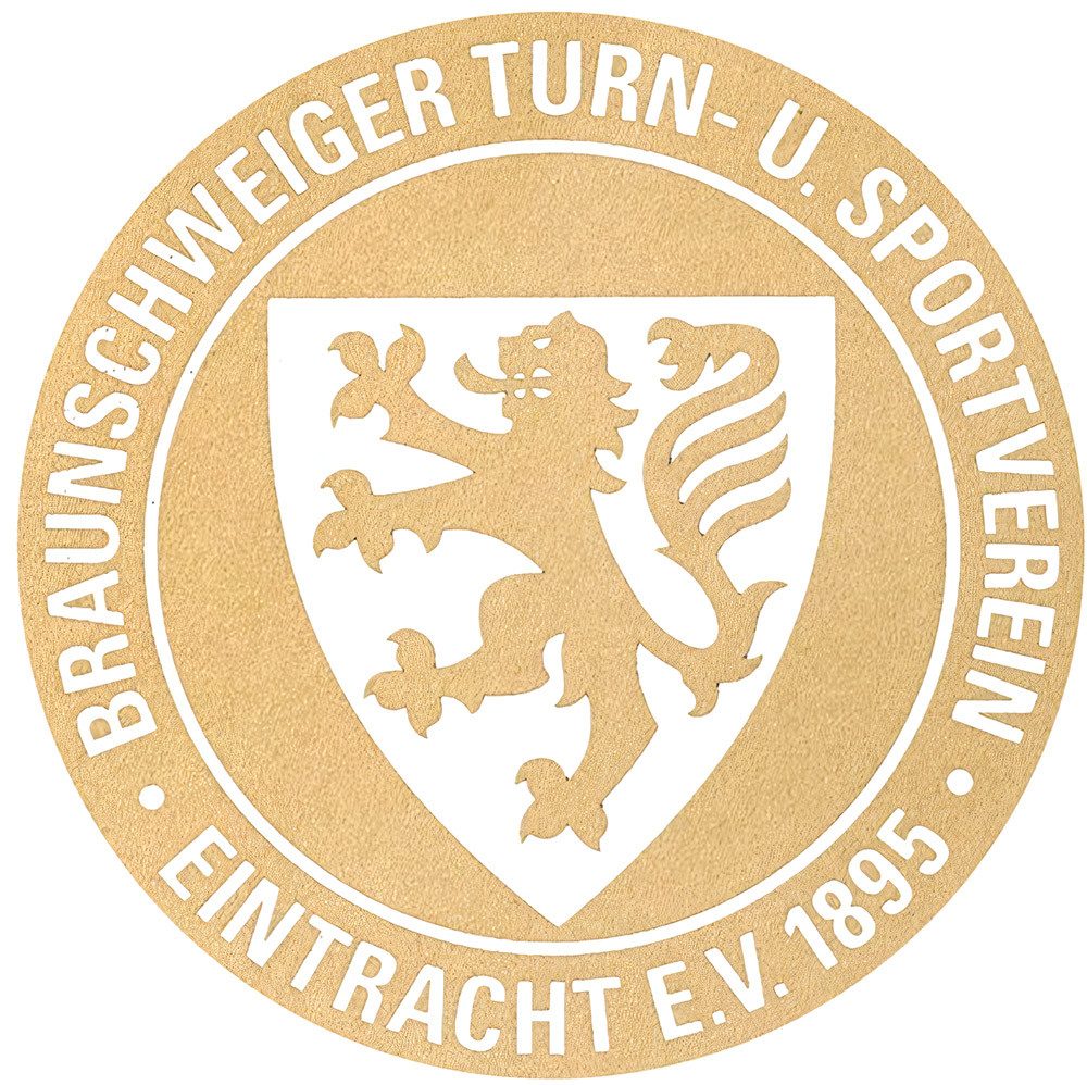 Eintracht Braunschweig Aufkleber Eintr. Braunschweig Aufkleber Traditionswapp gold