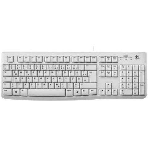 Logitech Keyboard K120 PC-Tastatur Weiss Business for