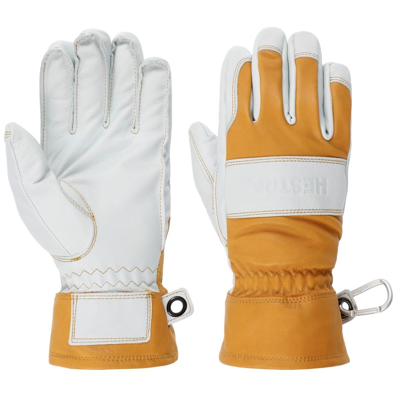 Hestra Lederhandschuhe (1-St) Fingerhandschuhe mit Futter, Made in the EU