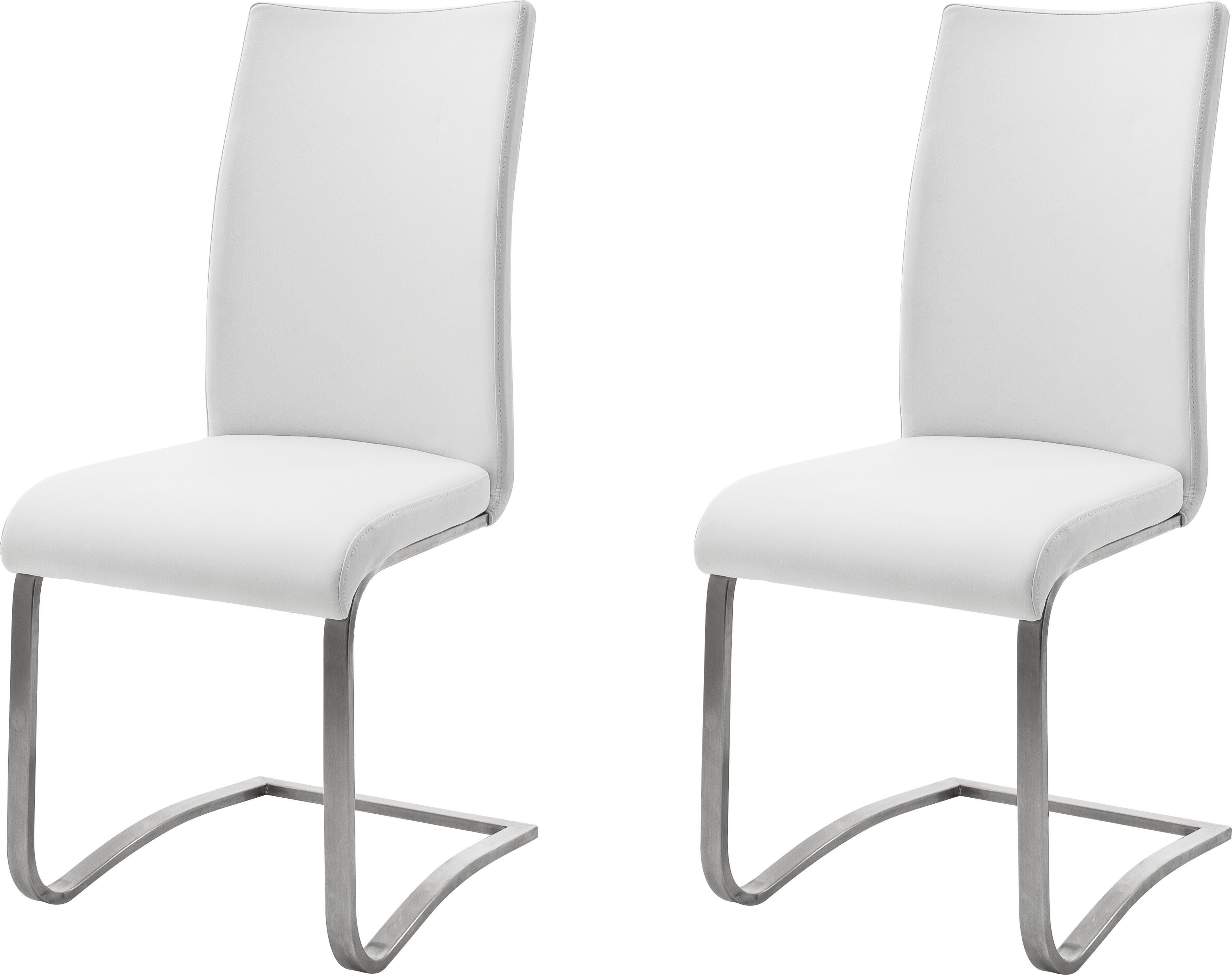 MCA furniture Freischwinger Arco (Set, 2 St), 2er-, 4er-, 6er-Set, Stuhl belastbar bis 130 Kg weiß | weiß | Freischwinger