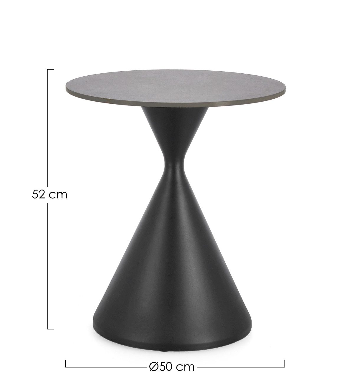 Bizzotto Couchtisch Joona in Marmor-Optik Ø 50 cm, Schwarz, Moderner Stil günstig online kaufen
