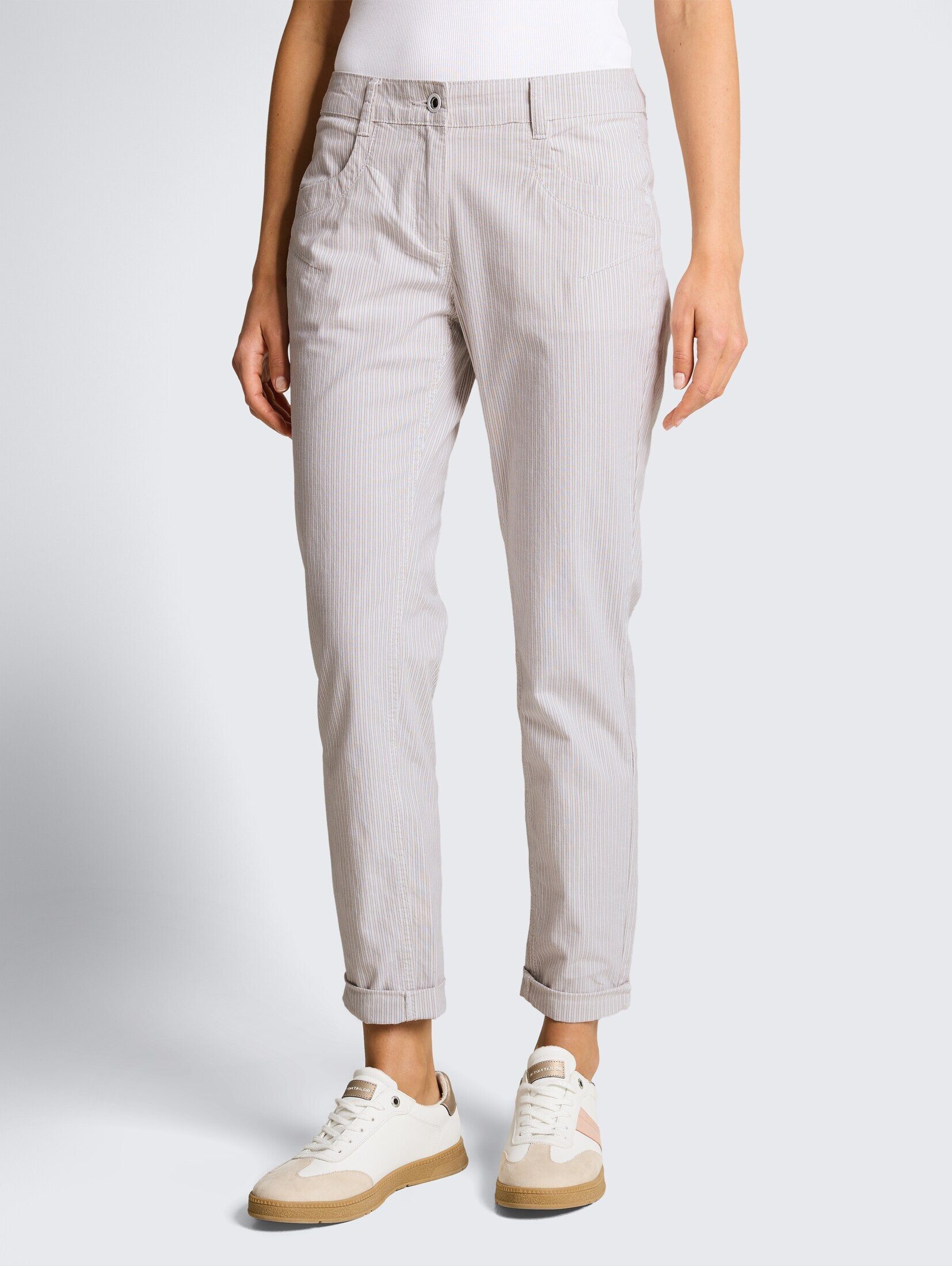 TOM TAILOR 7/8-Hose Hosen & Chino Tapered Relaxed Hose mit Streifenmuster