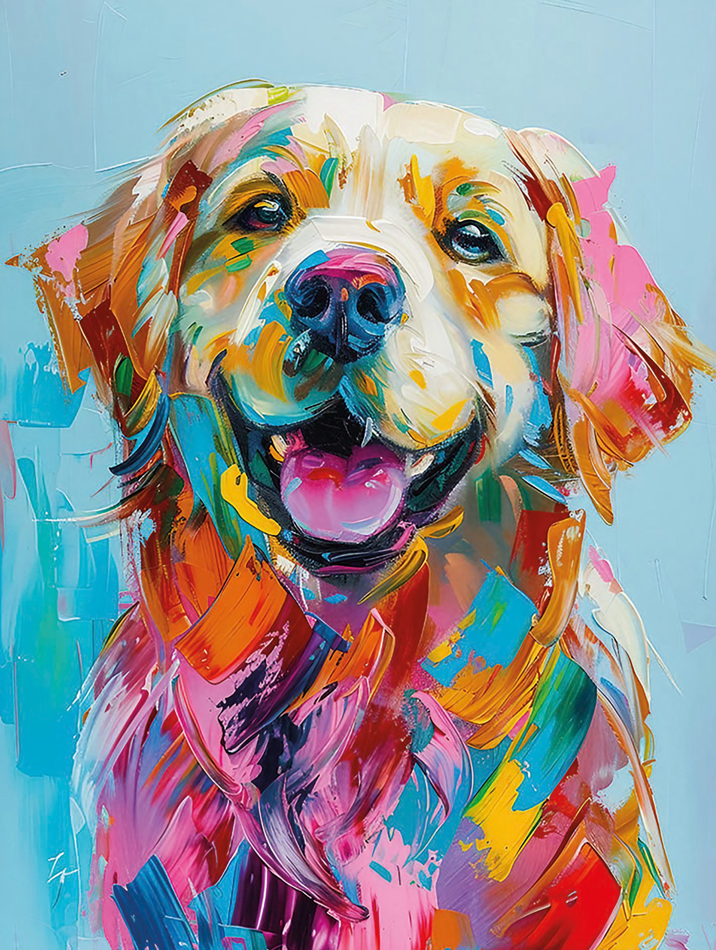 Bönninghoff Leinwandbild, Hund, Hunde, Hundebilder, Kunst, Pop Art, Tiere ( günstig online kaufen