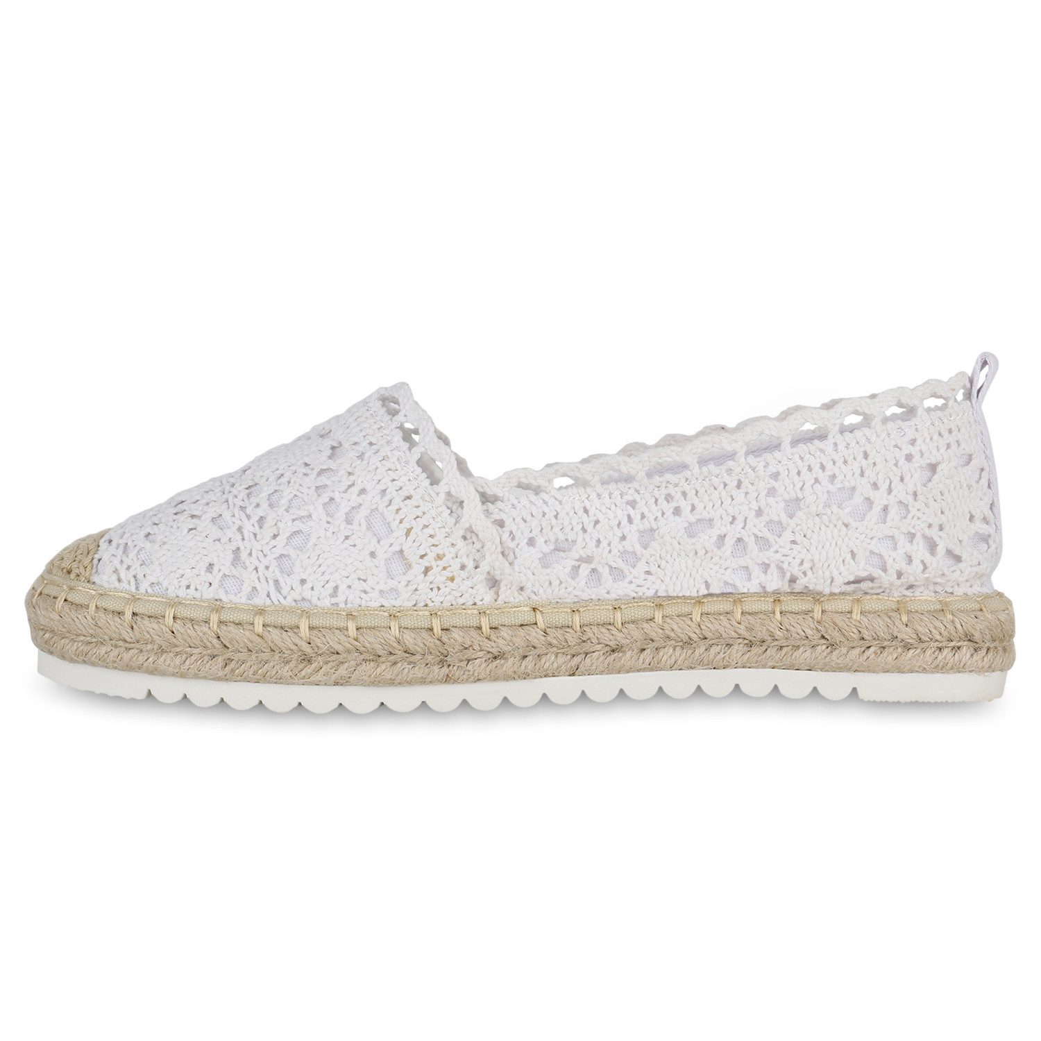 VAN HILL 841310 Espadrille Damen Espadrilles Slippers Spitze Bast Profil-So günstig online kaufen