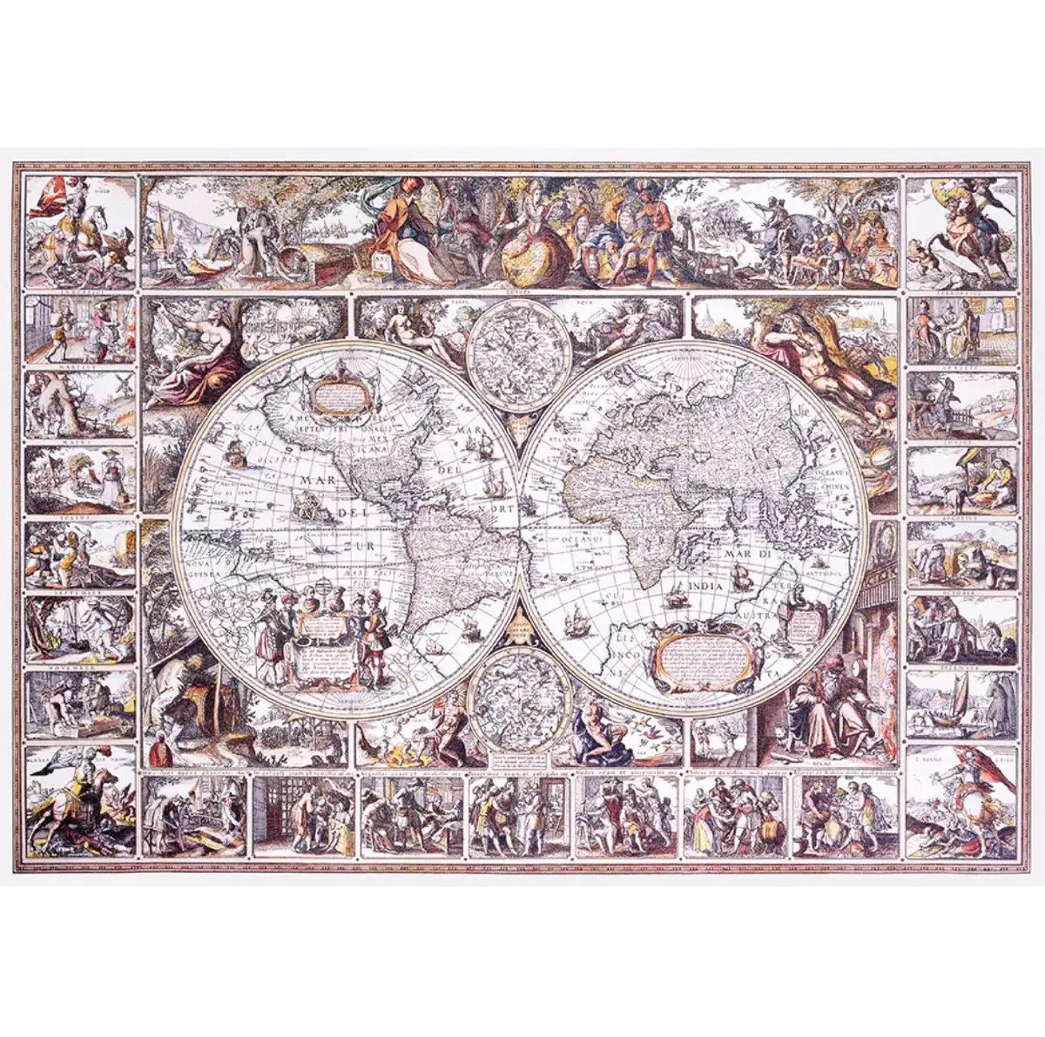 Wooden City Puzzle Holzpuzzle Historische Weltkarte mit Spezialformen 500 T günstig online kaufen