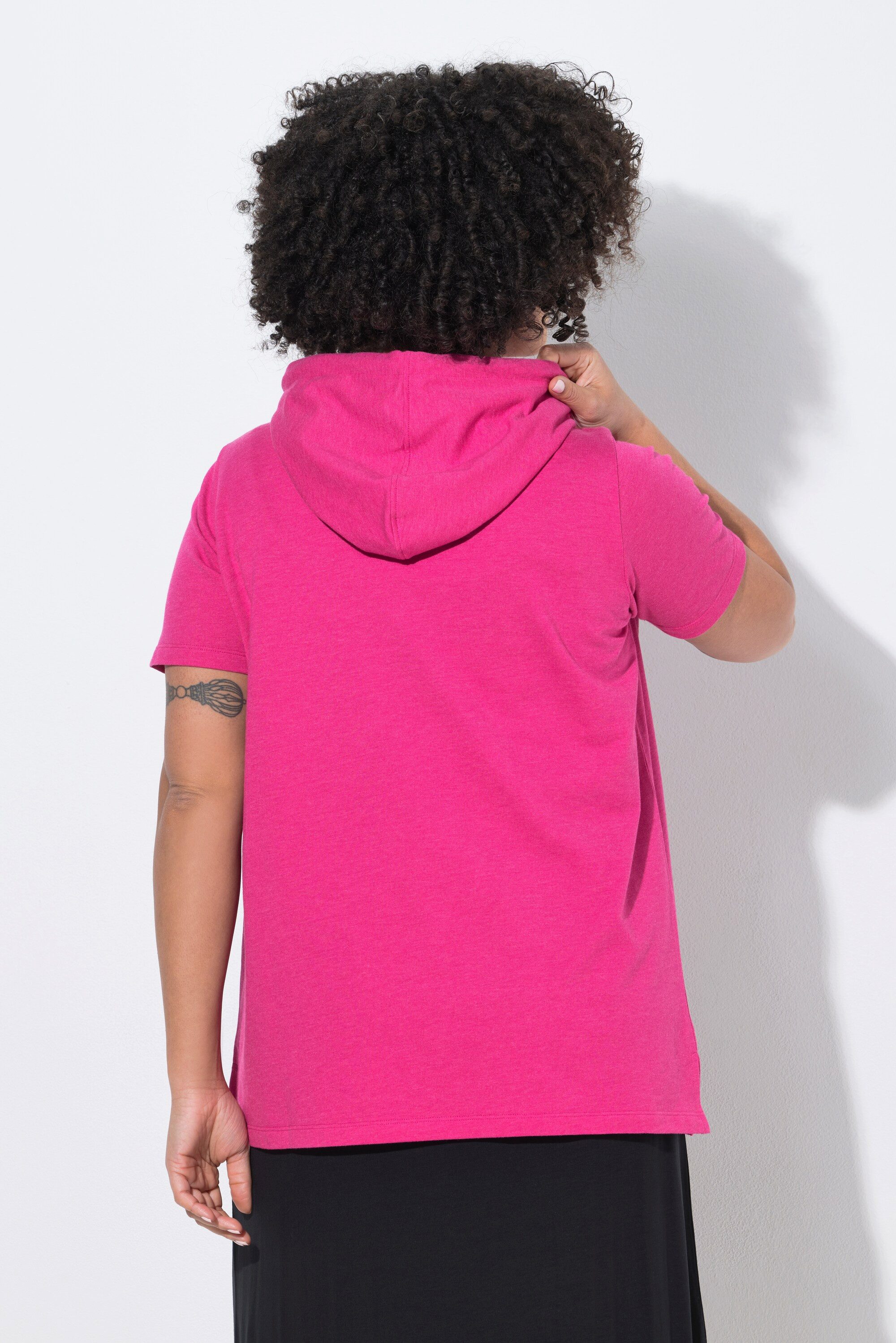 Angel of Style Sweatshirt Hoodie Comfort Fit Melange-Sweat Kapuze Halbarm