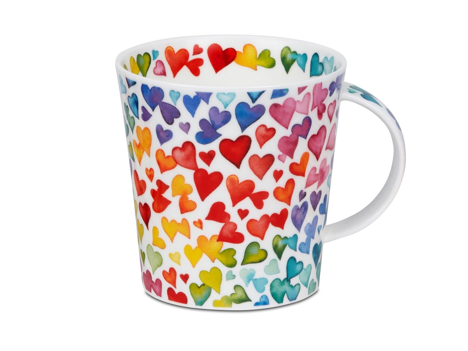 Dunoon Tasse Becher Cairngorm Lots of Love 0,48l Fine Bone China Porzellan Tasse, 1-tlg., Spülmaschinengeeignet