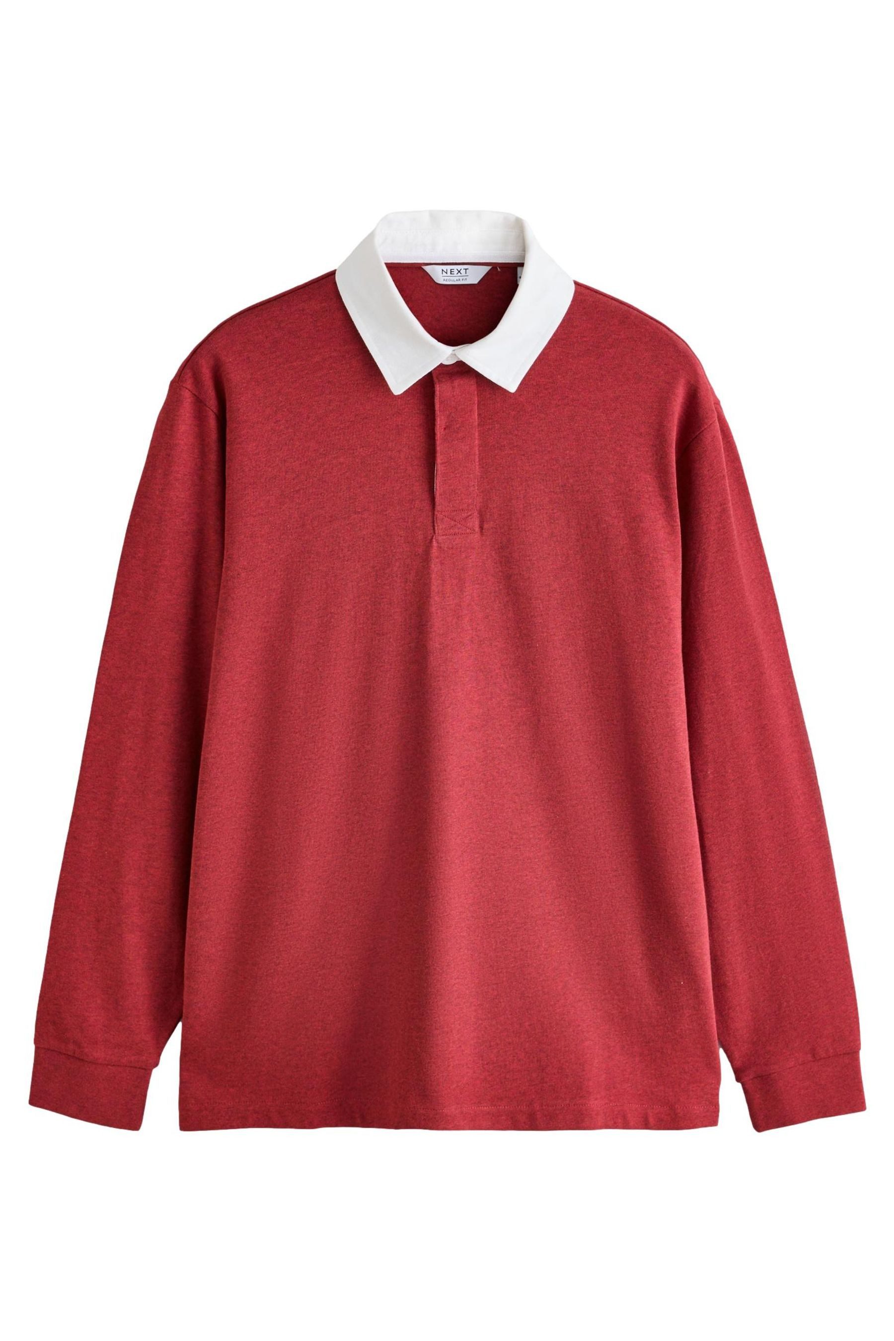 Next Rugbyshirt Einfarbiges meliertes Rugby-Shirt (1-tlg)