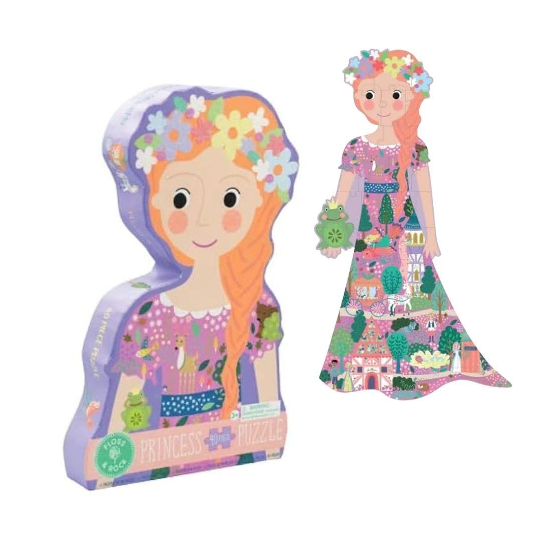 suebidou Puzzle Märchenprinzessin Jigsaw Formpuzzle 40 Teile für Kinder, 40 Puzzleteile, nachhaltig, kreativ