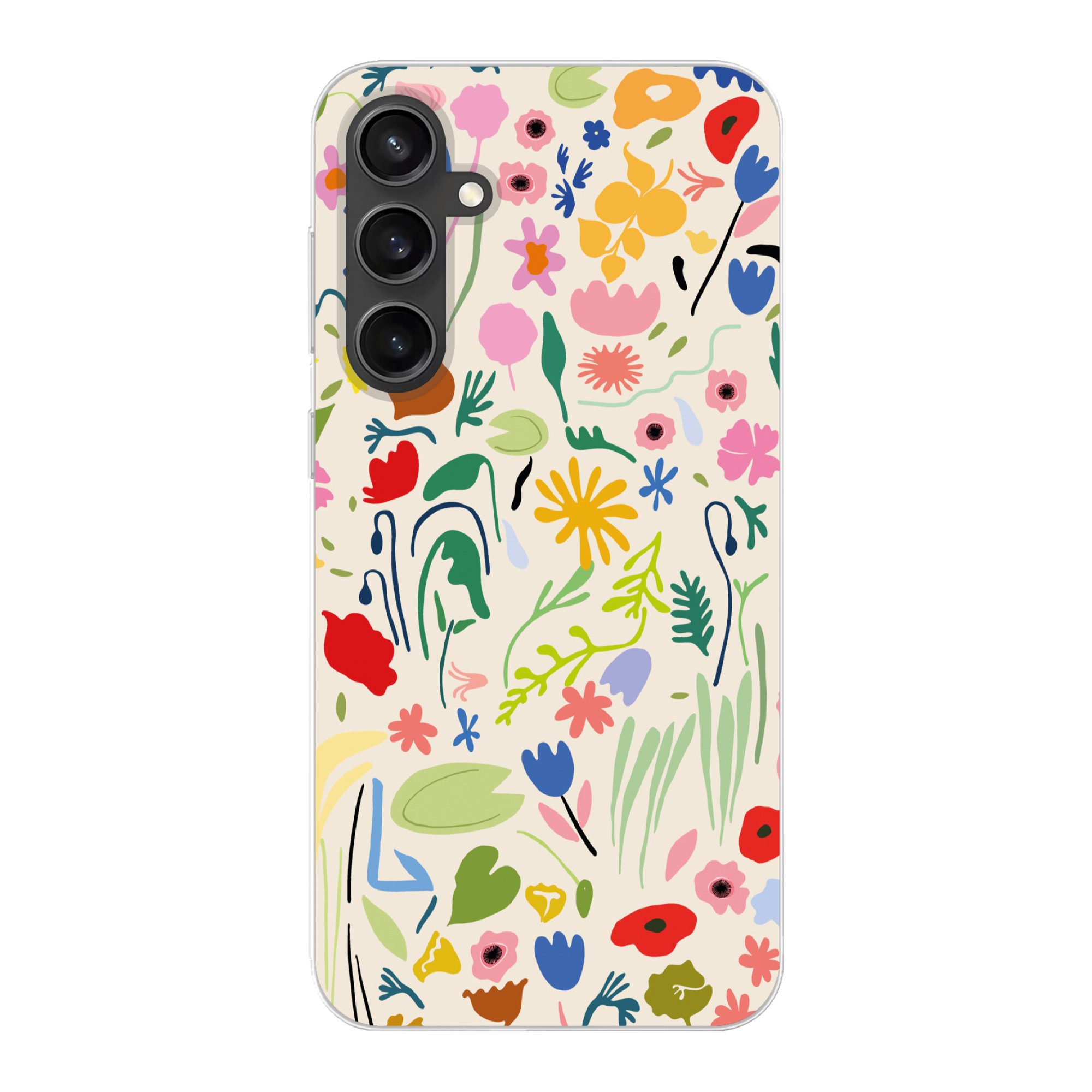 MuchoWow Handyhülle für Samsung Galaxy S23 FE Blumen - Muster - Pflanzen