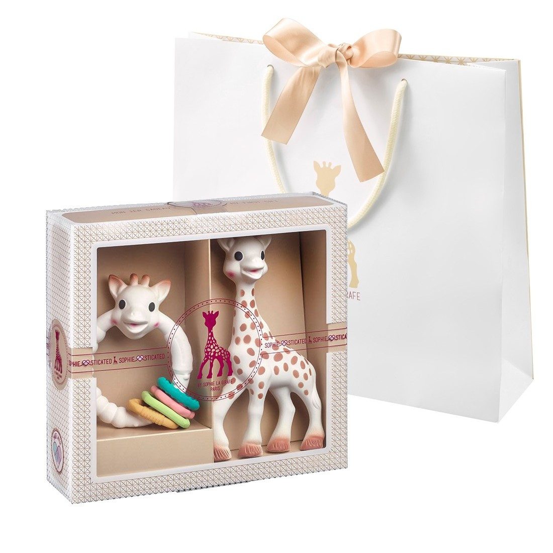 Vulli Beißring Geschenkset Sophie la girafe & Colo'rings, (2-tlg)