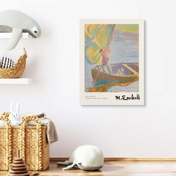 Posterlounge Forex-Bild Magnus Enckell, Boy & Sail, Kinderzimmer Maritim Kindermotive