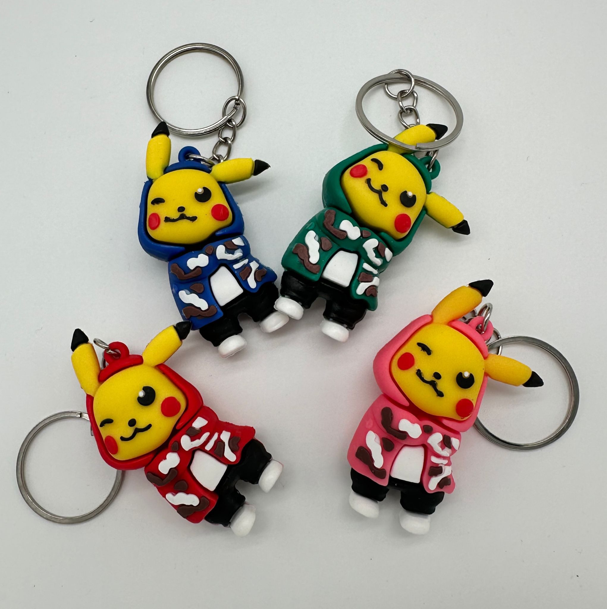 soma Schlüsselanhänger Schlüsselanhänger Pokemon Pikachu Mini Anhänger Geschenk Cartoon grün, Schlüsselanhänger Haustierschlüsselanhänger Geschenk Hund Frau Herren