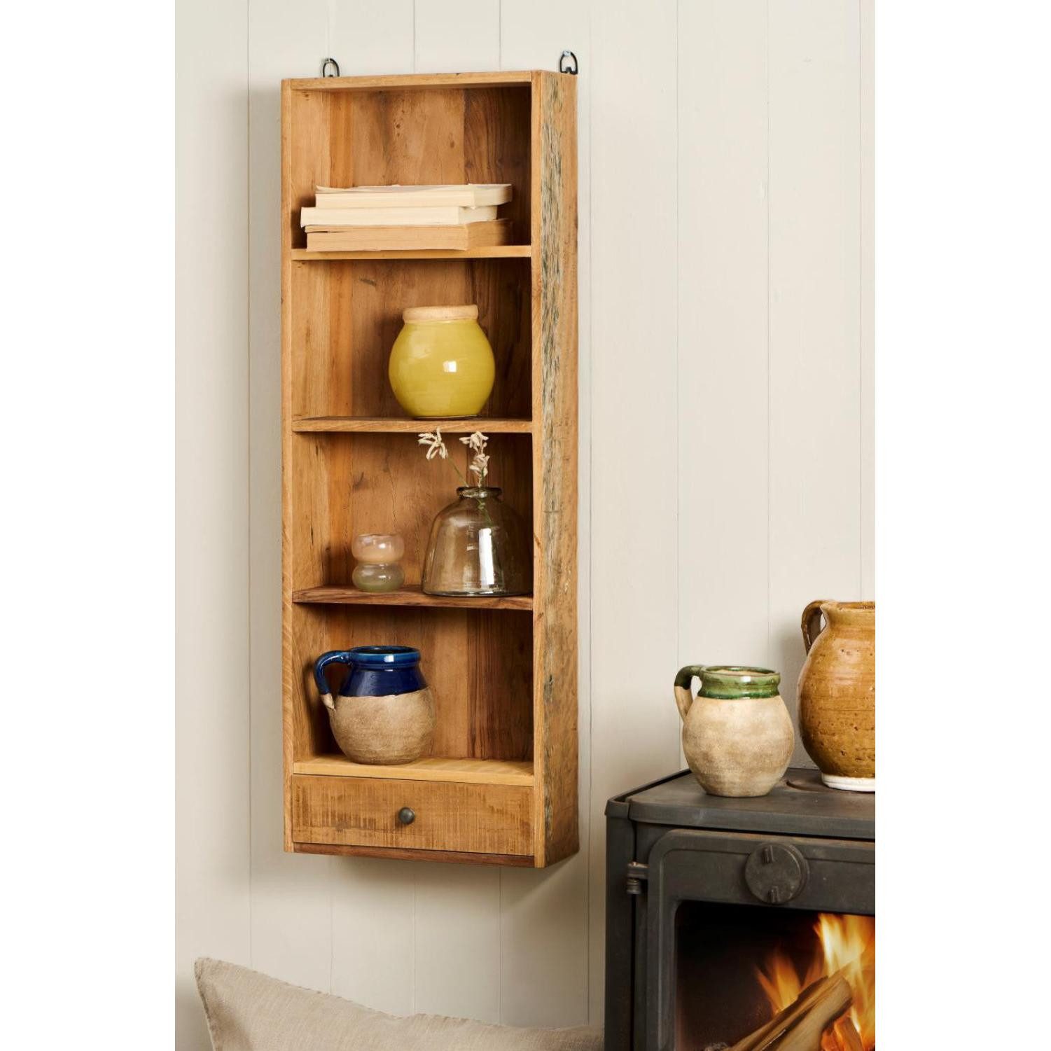 Ib Laursen Regal Ib Laursen Wandregal Unika 4 Ablagen und 1 Schublade (33x9 günstig online kaufen