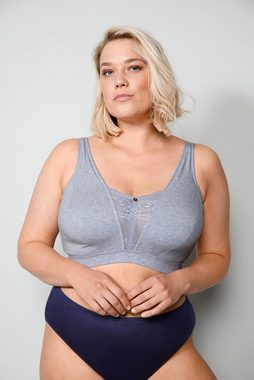 TruYou Bustier BH extra soft Spitzen-Einsatz breite Träger