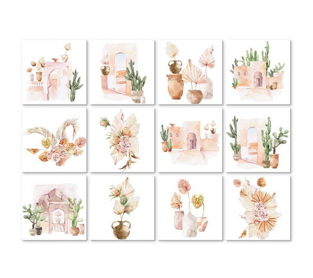 Thumbnail - K&L Wall Art Fliesenaufkleber selbstklebend Klebefliese Set Toskana Wüste Shabby Chic Deko