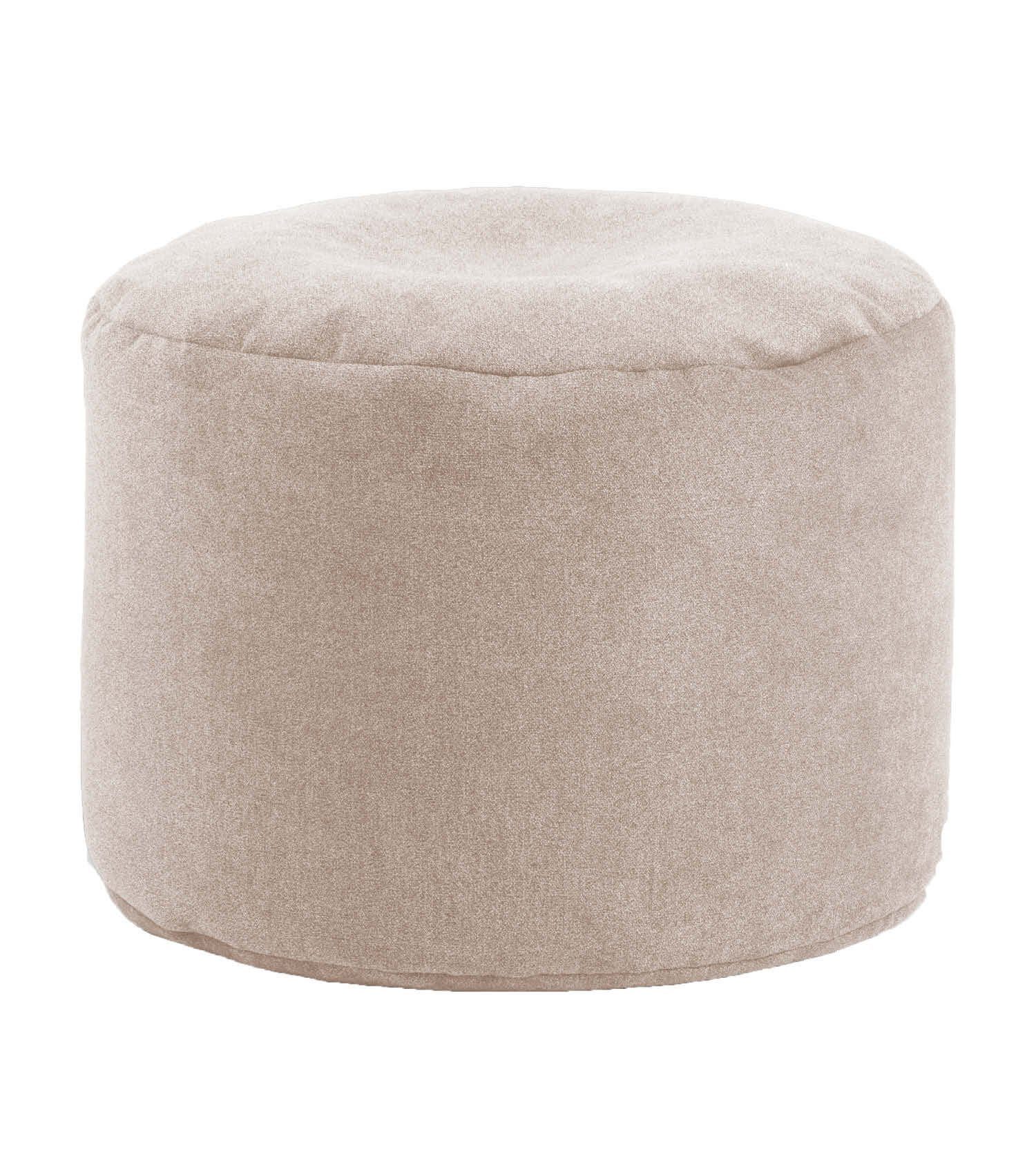 mokebo Pouf Der Ruhepouf (aus Webstoff), Sitzhocker, Bodenkissen, Fußhocker, Hocker, Sitzkissen in Beige