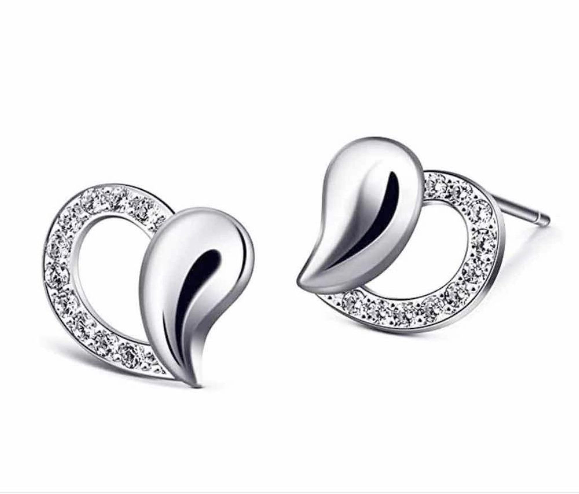 B. Catcher Paar Ohrstecker Liebeszauber 925 Silber Zirkonia Ohrstecker für Damen (1 Paar Ohrstecker inkl. Geschenkverpackung, 2-tlg., 1 Paar Herz Kristall Ohrstecker, inkl. Geschenkverpackung), hochwertige Verarbeitung