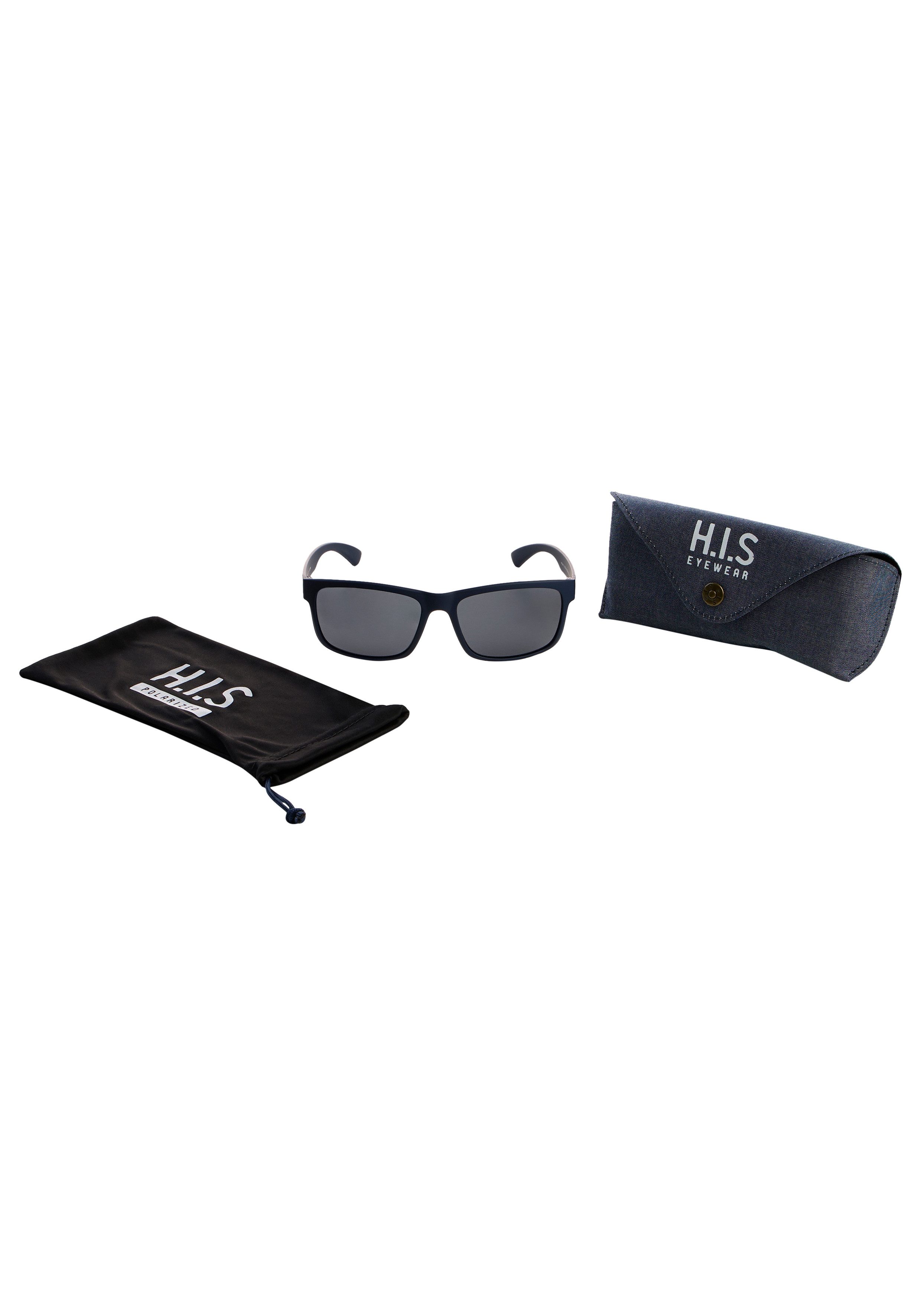 H.I.S Sonnenbrille (Set, 3-St., inklusive Softbeutel und Etui) Filterkategorie 3, 100% UVA & 100% UVB Schutz, polarisierende Gläser