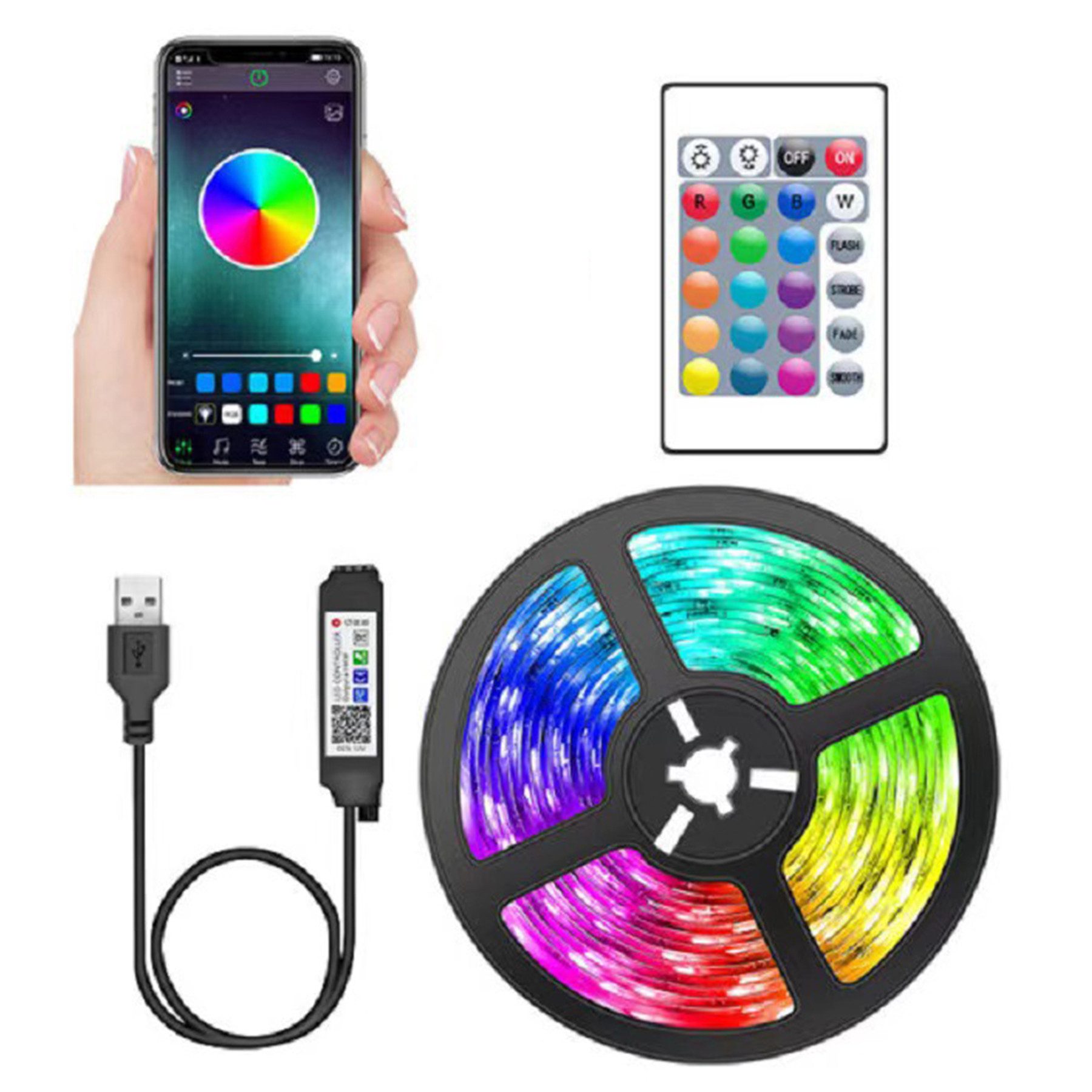 Senmudi LED-Streifen LED-Streifen 5m, Licht-Band Leiste günstig online kaufen