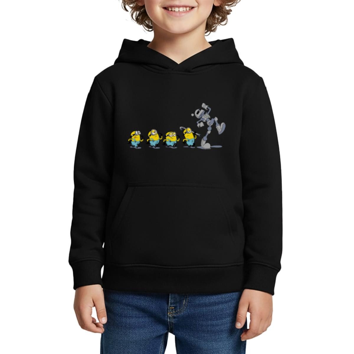 Spreadshirt Hoodie Minions Marsch Mit Roboter Kinder Premium Hoodie (1-tlg)