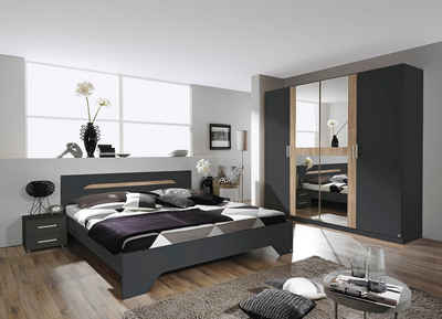 rauch Schlafzimmer-Set »Rubi«, (Set, 4-St), mit Schrank, Bett 180x200 cm und 2 Nachttischen