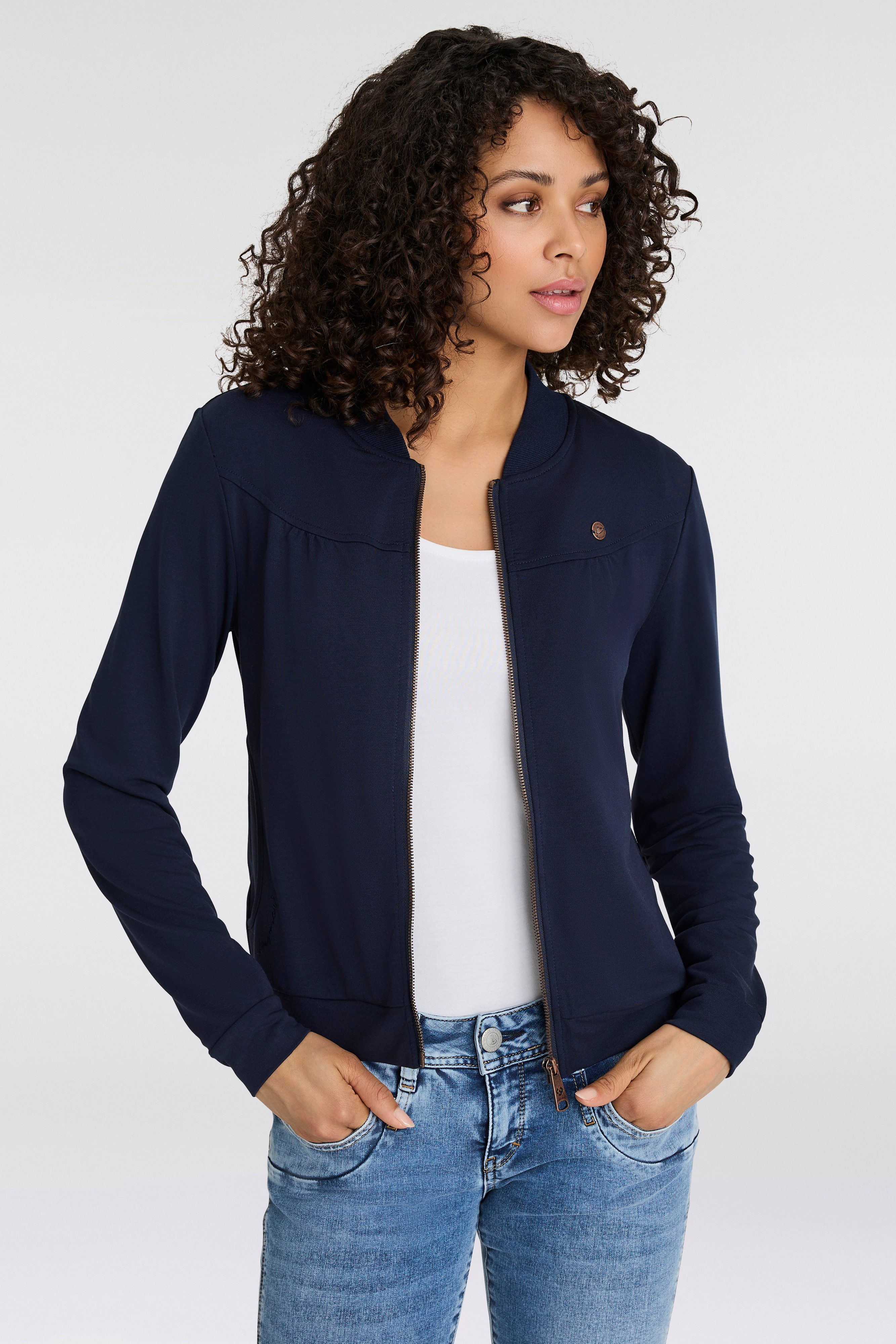 Ragwear Sweatjacke KENIA CORE mit Logo und gerafften Details günstig online kaufen