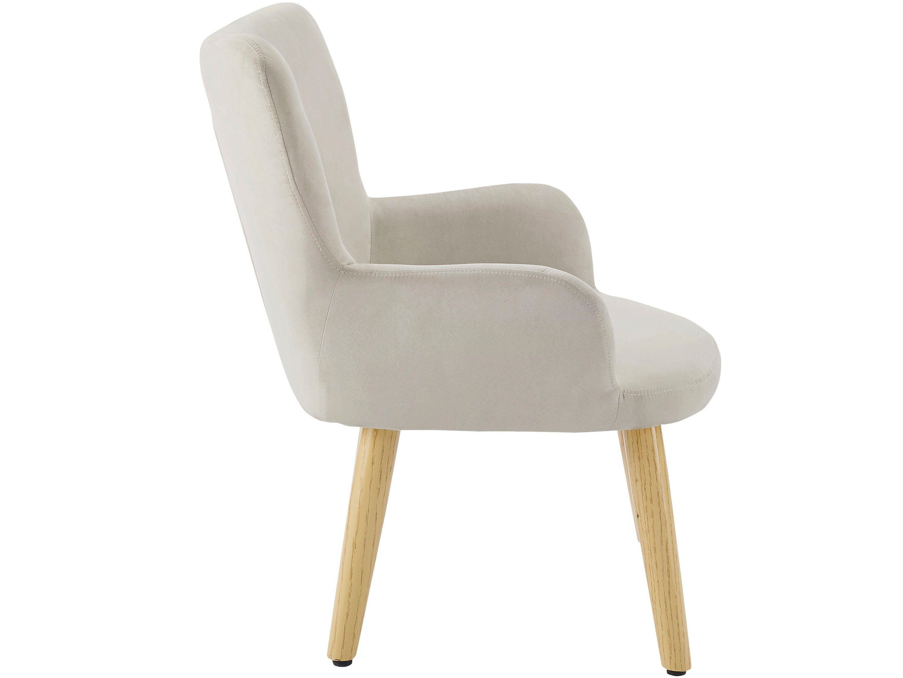 loft24 Sessel Chanel, Kindersessel im Design, modernen Eichen-Look im Metallbeine