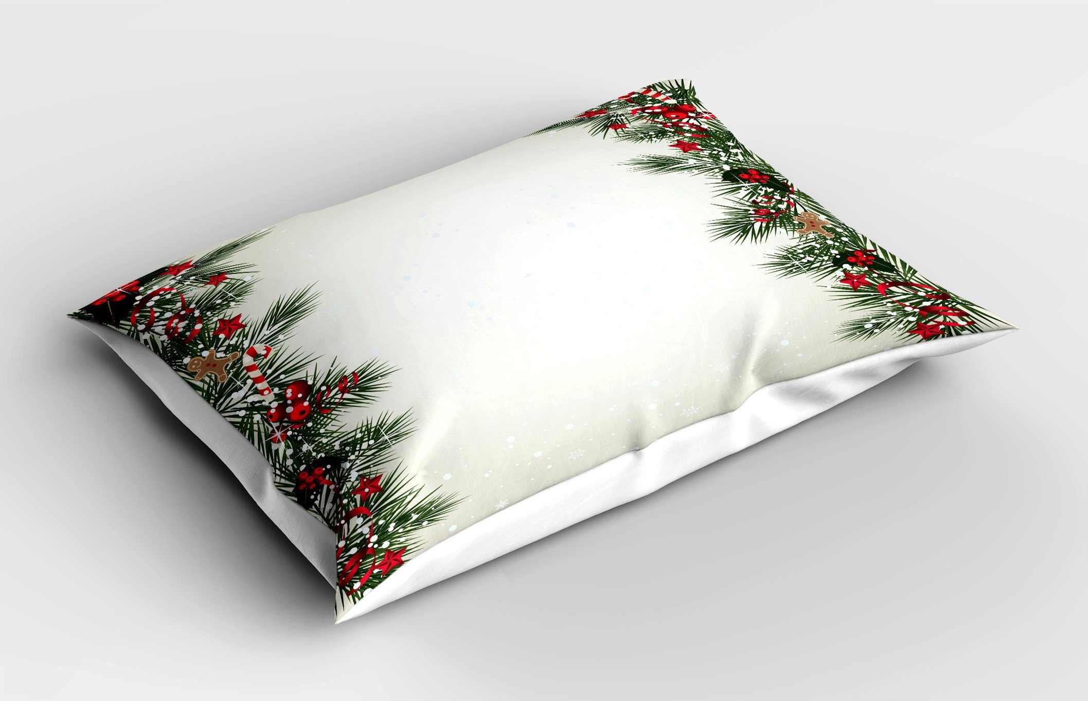Abakuhaus Berry Size Kissenbezüge King Weihnachten Stück), Kissenbezug, Dekorativer Gedruckter Zweig (1 Standard