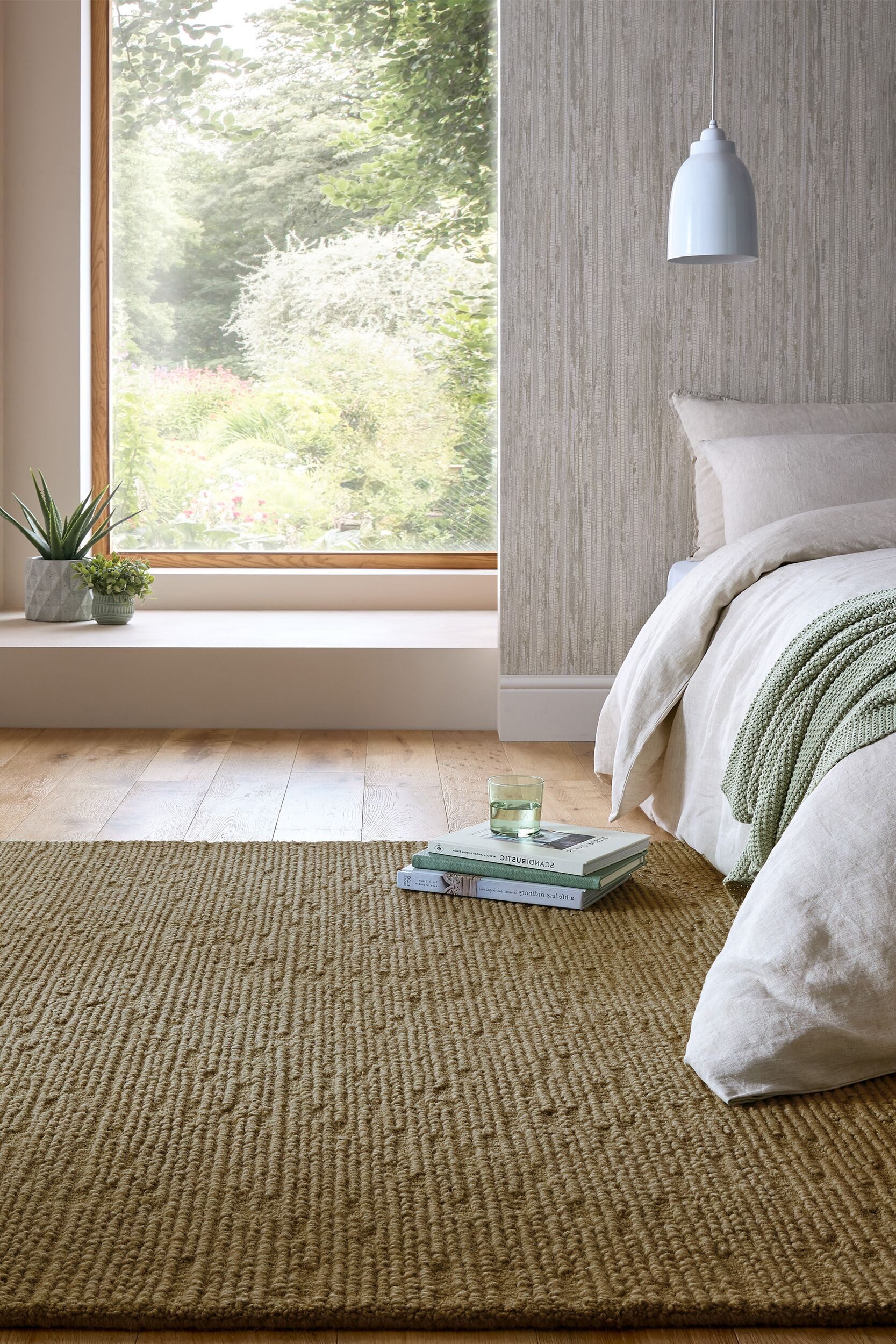 FLAIR RUGS Wollteppich Harris Boucle, rechteckig, Höhe: 12 mm, handgefertigt