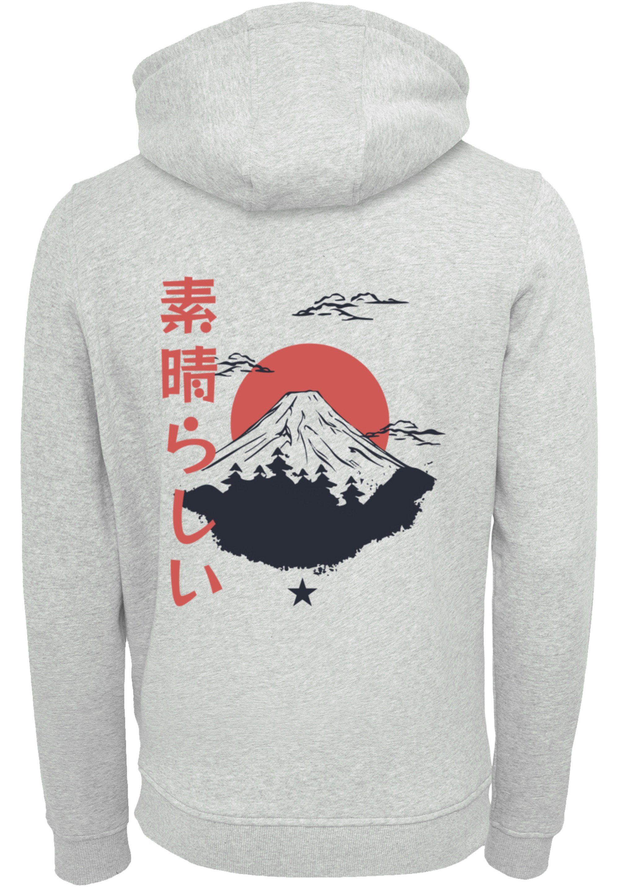 F4NT4STIC Kapuzenpullover Mount Fuji Hoodie, Warm, Bequem heather grey