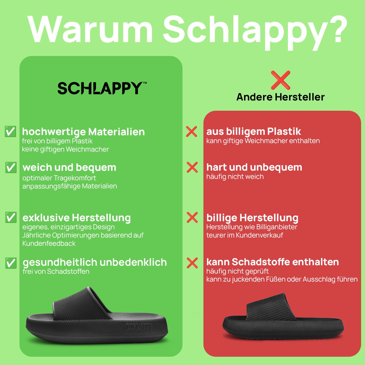 SCHLAPPY Original Wolkenschuhe & Badeschuhe für Damen & Herren Hausschuh vegan, wasserdicht, weich, atmungsaktiv