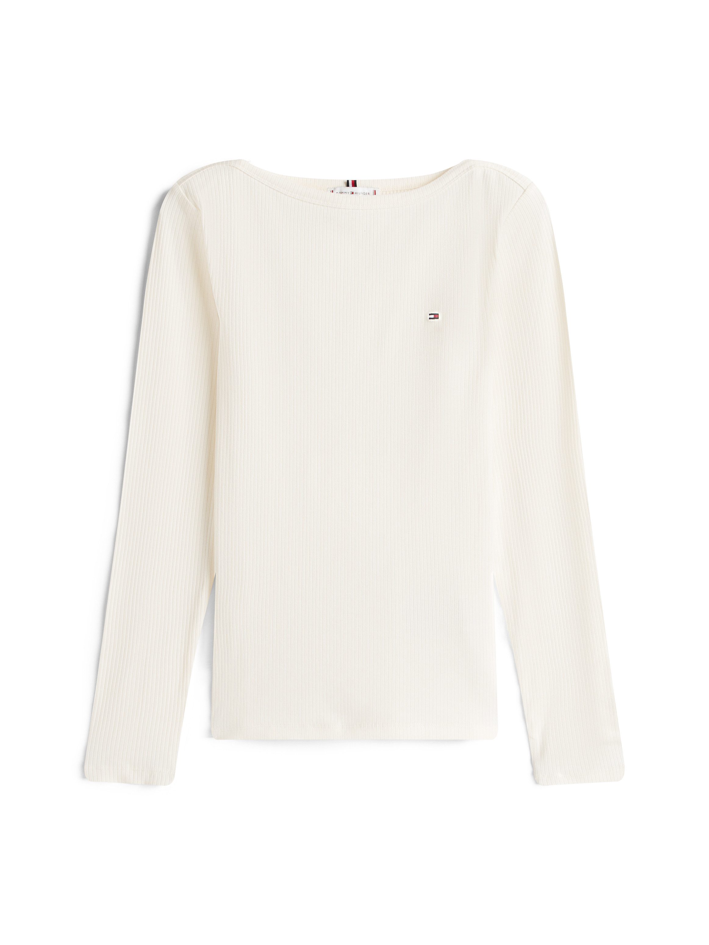 Langarmshirt SLIM 5X2 RIB BOAT-NK LS mit U-Boot Ausschnitt und Rippstruktur